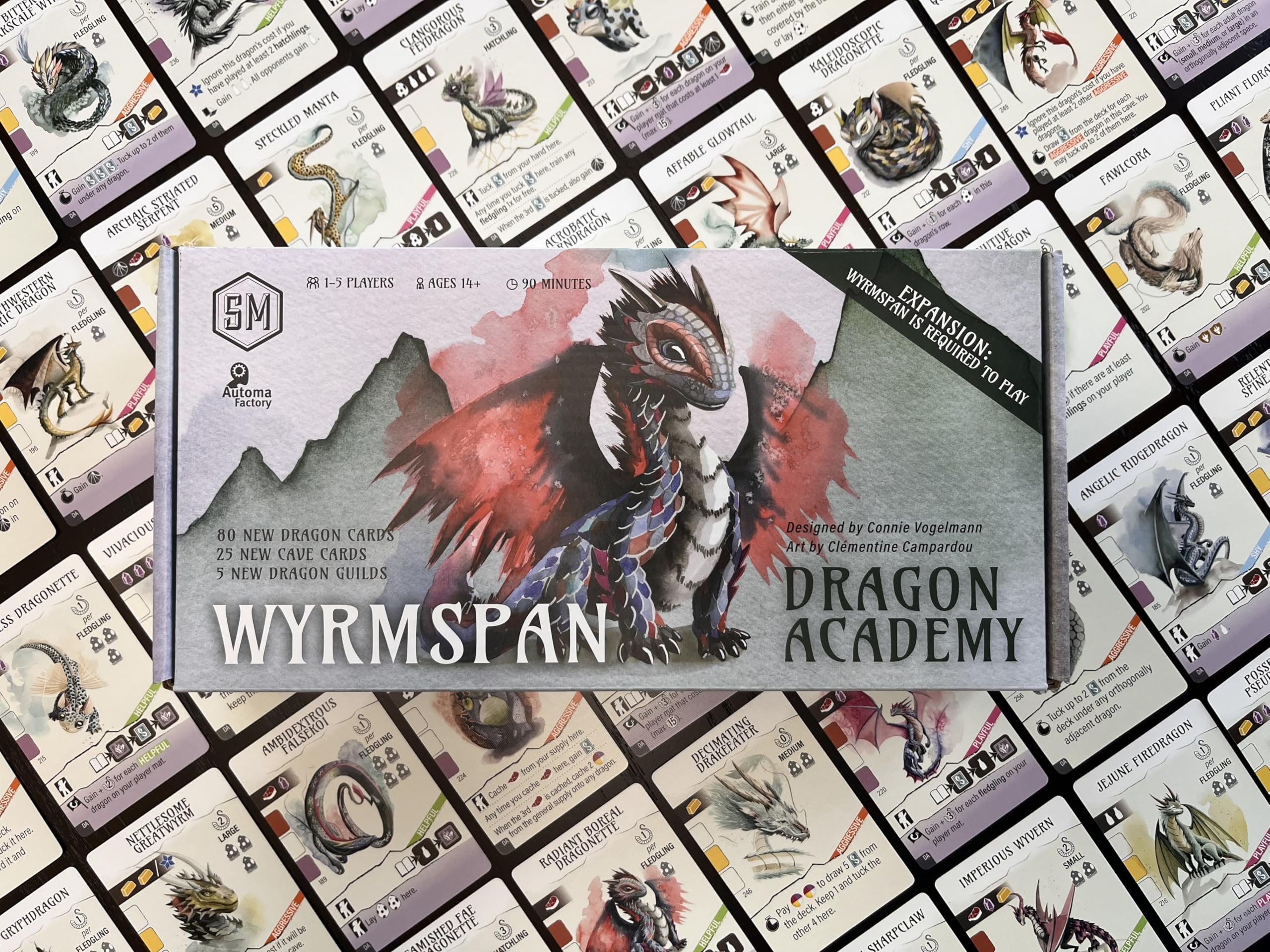 Stonemaier Games Wyrmspan Dragon Academy Board Game Expansion 7