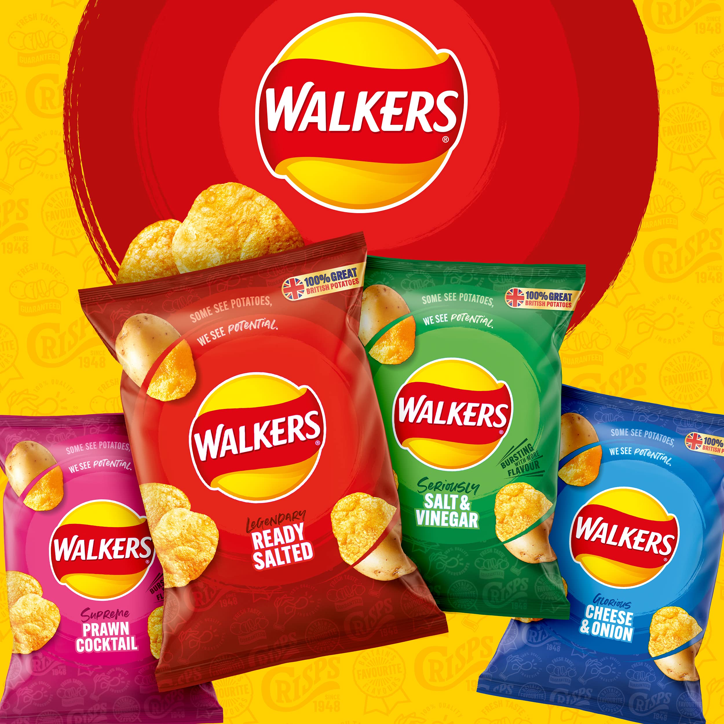 Walkers - Prawn Cocktail Crisps 32 x 32.5g Multipack 5
