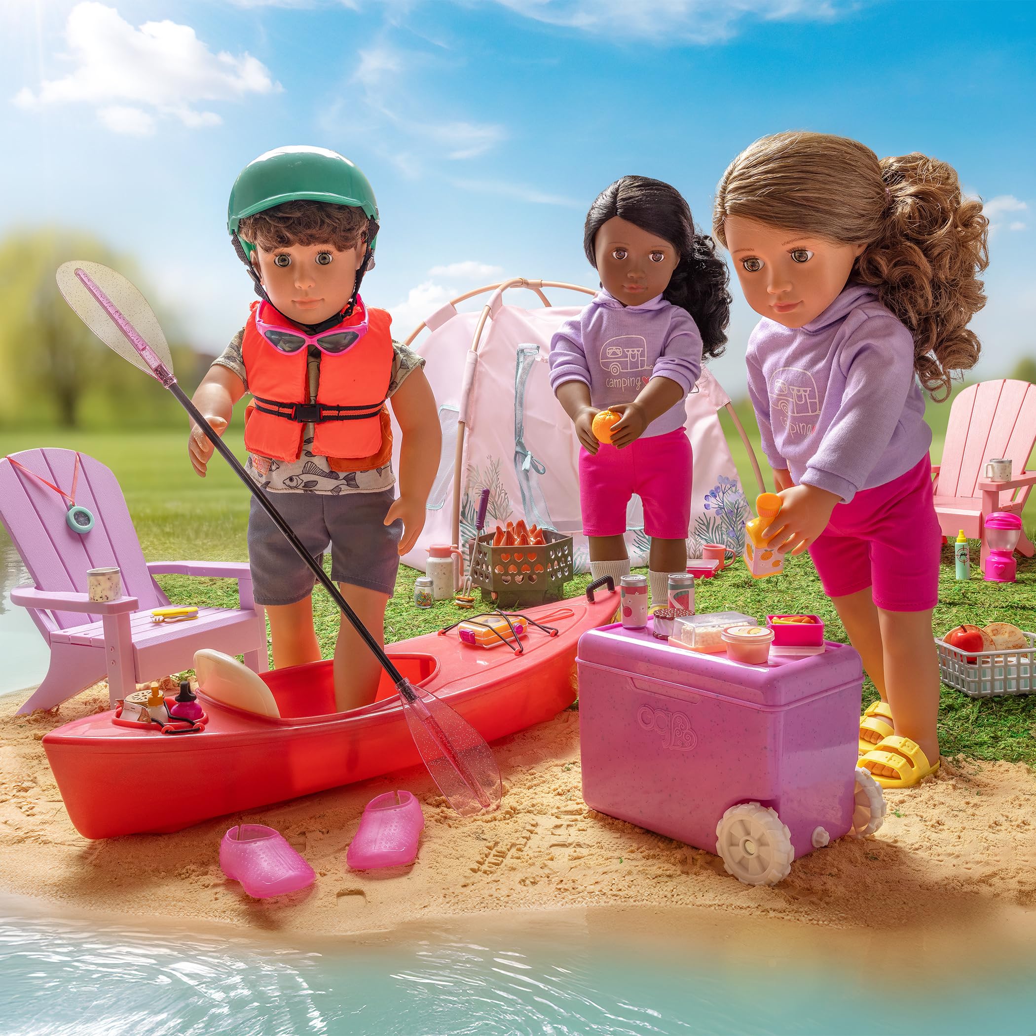 Our Generation Camping Nights - 18-Inch Doll Tent Playset with Accessories 6