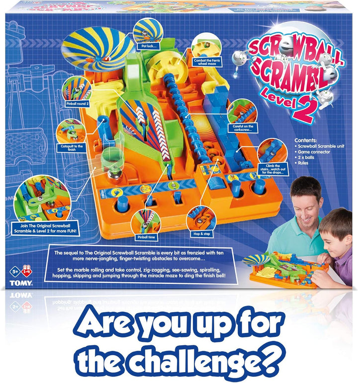 TOMY Screwball Scramble Level 2 Action Board Game for Kids