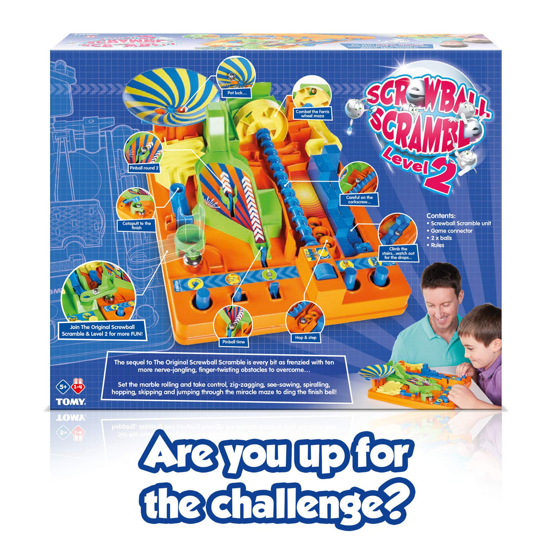 TOMY Screwball Scramble Level 2 Action Board Game for Kids