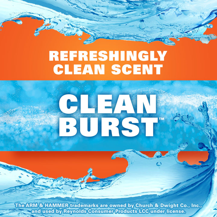 Hefty Ultra Strong Trash Bags Clean Burst Scent 13 Gallon Tall Kitchen Drawstring 80 Count