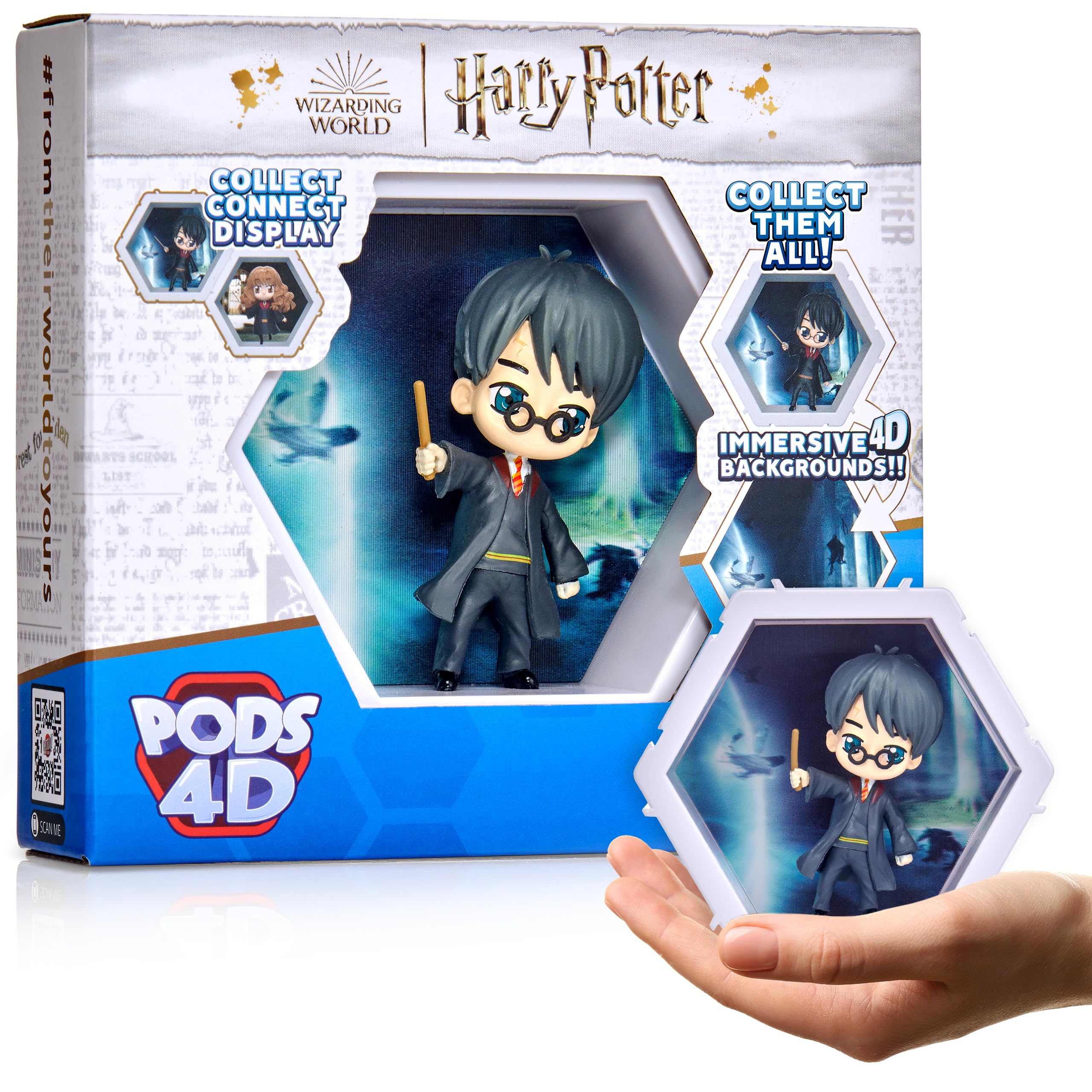 WOW! PODS 4D Harry Potter - Connectable Collectible Bobblehead with 4D Lenticular Display
