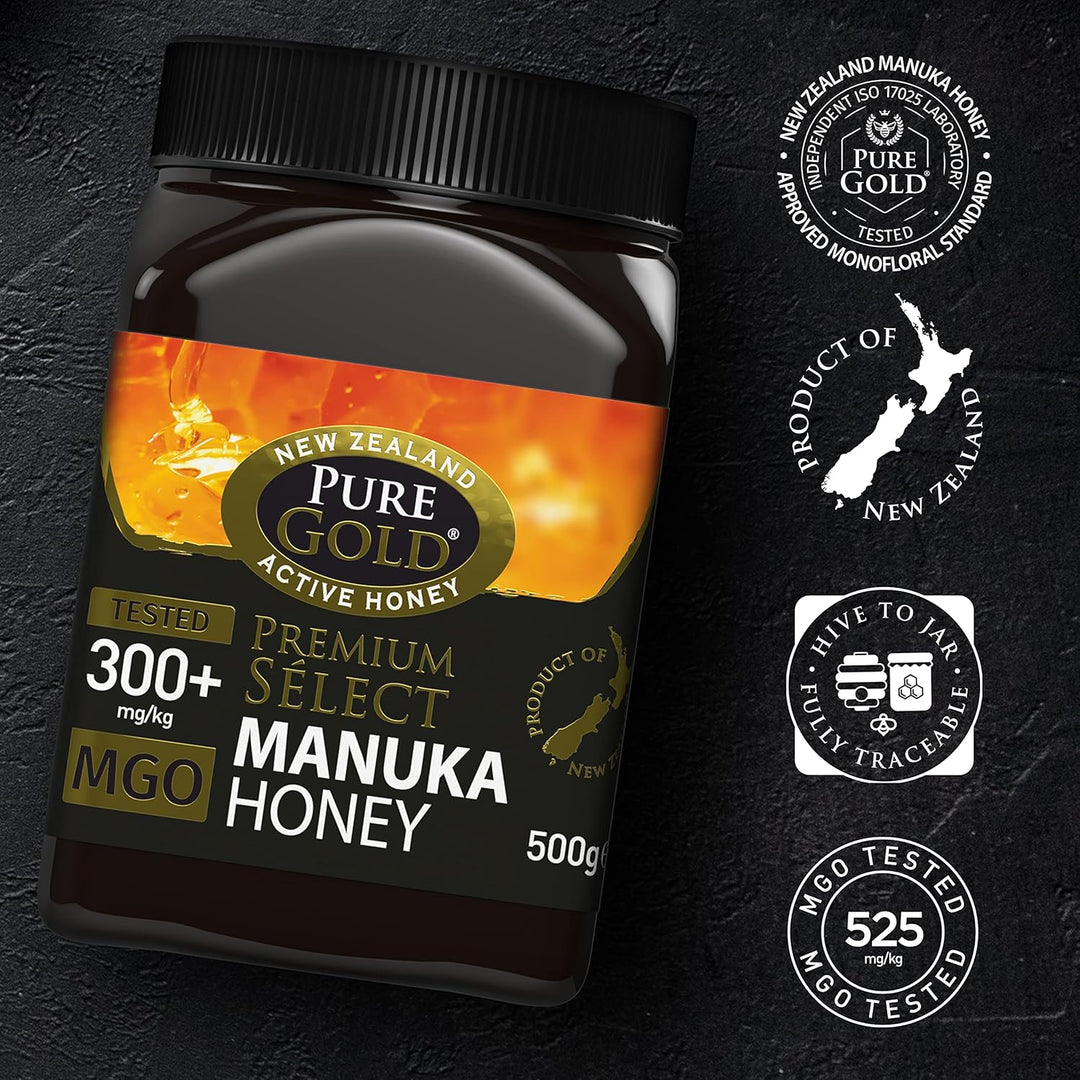 Pure Gold Manuka Honey 300+ MGO Certified 500g
