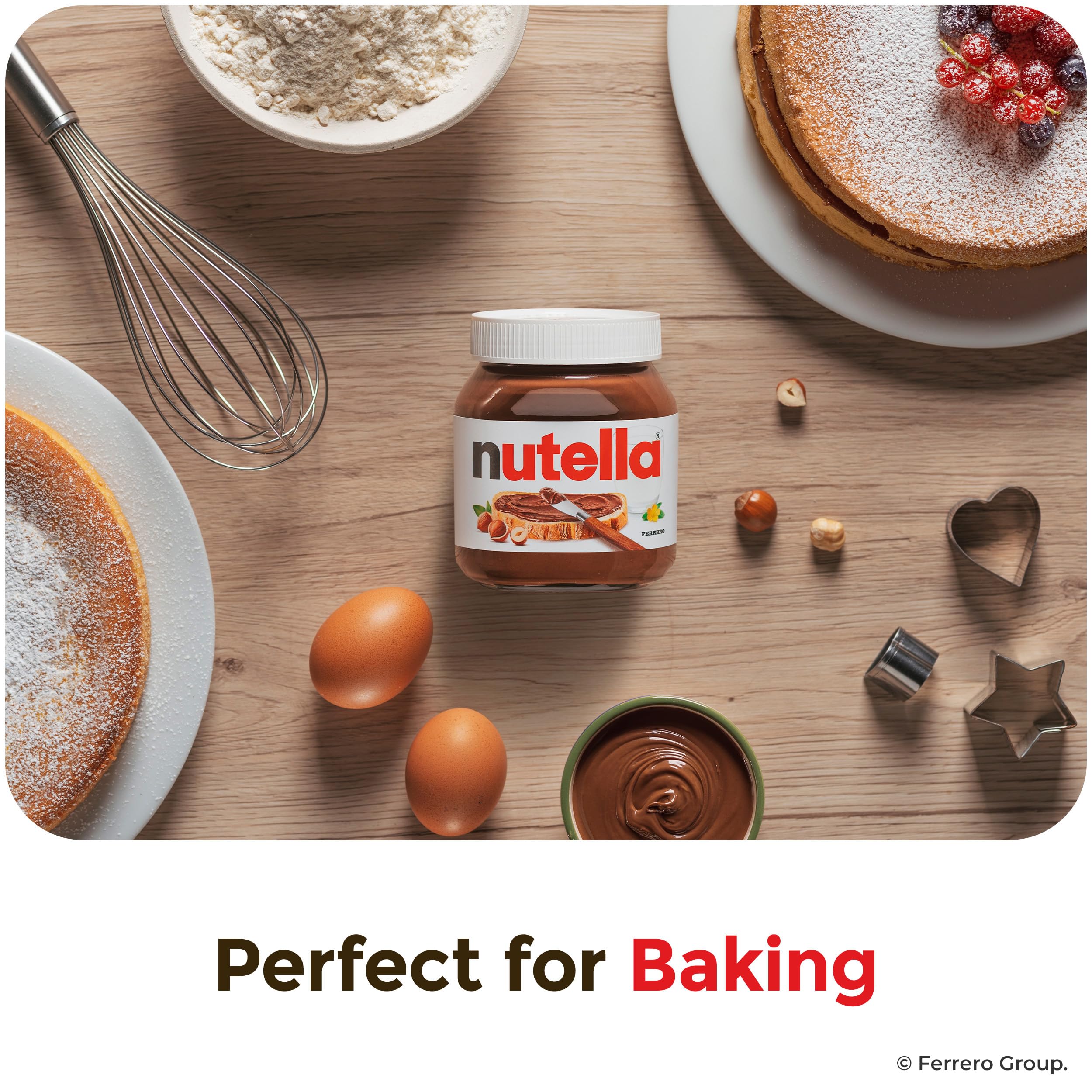 Nutella Hazelnut Chocolate Spread 750g Jar - Gluten Free, No Artificial Colours or Preservatives 9