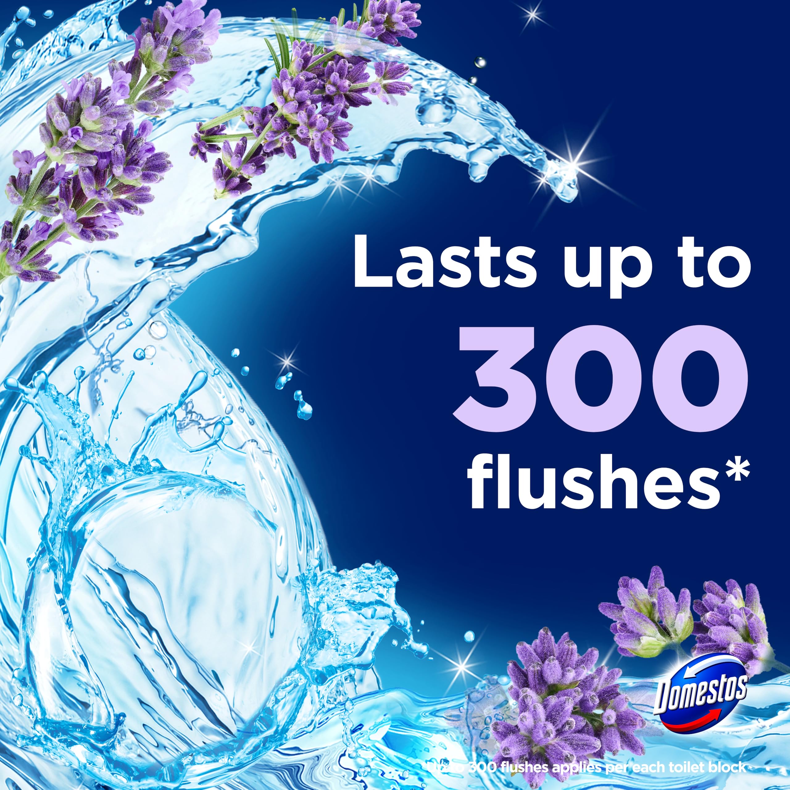 Domestos - Power 5 Lavender Toilet Rim Blocks 2x 50 g 3