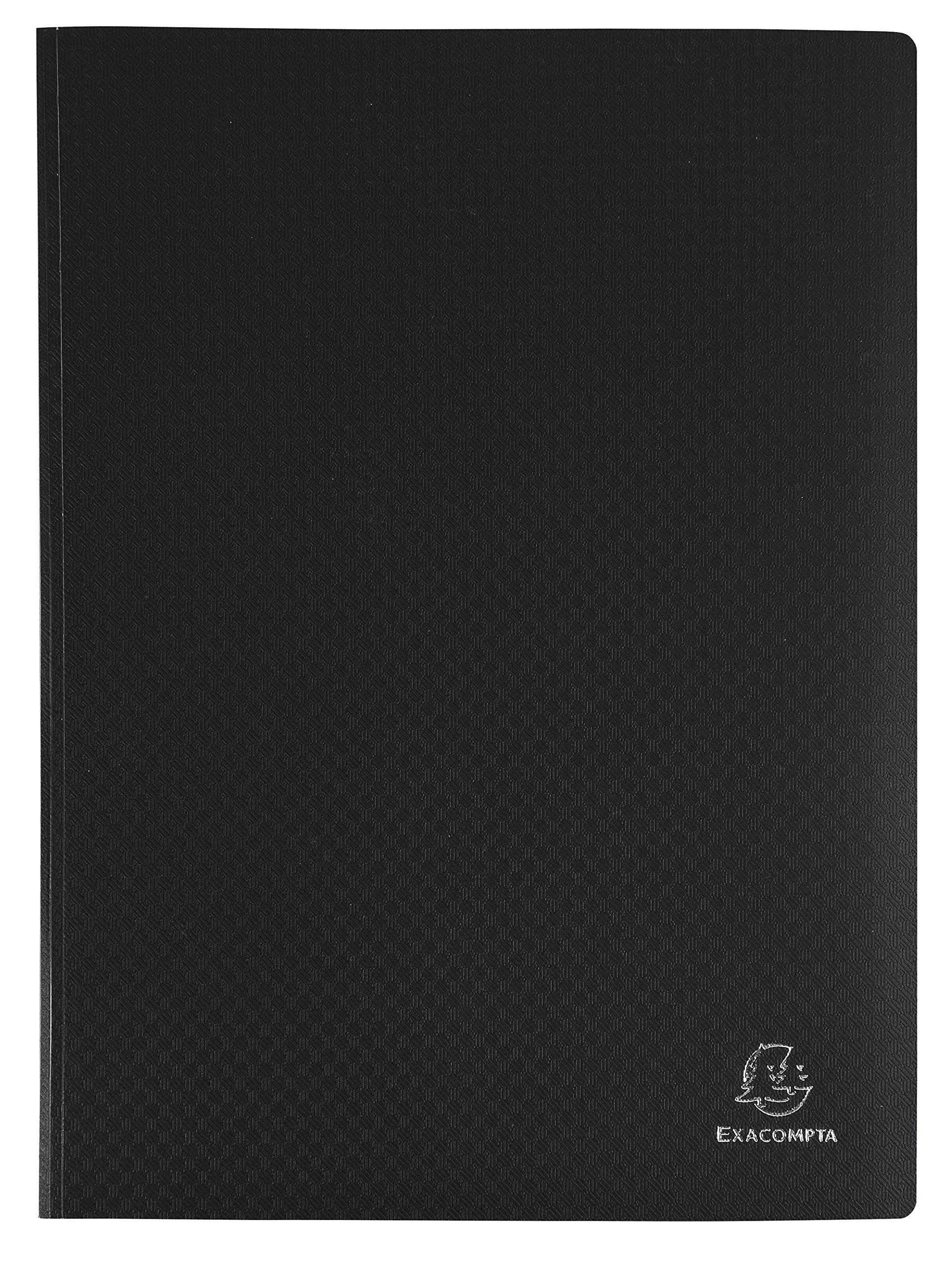 Exacompta Ref 8821E Semi-Rigid PP Display Book - A4, 20 Pockets (40 Views), Black Cover