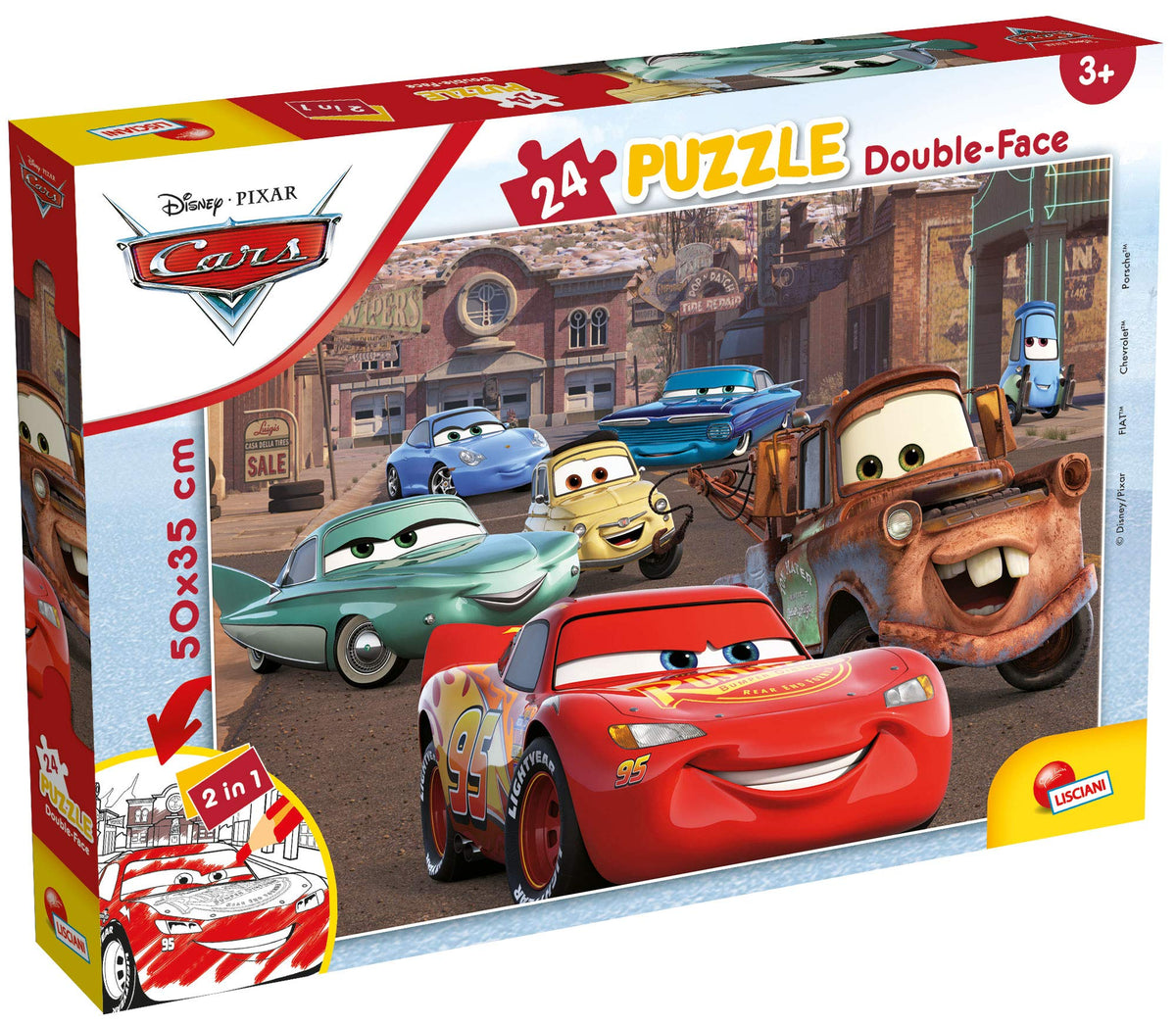 Lisciani Disney Cars Jigsaw Puzzle - 24 Pieces, 50 x 35 cm, 3+ Years