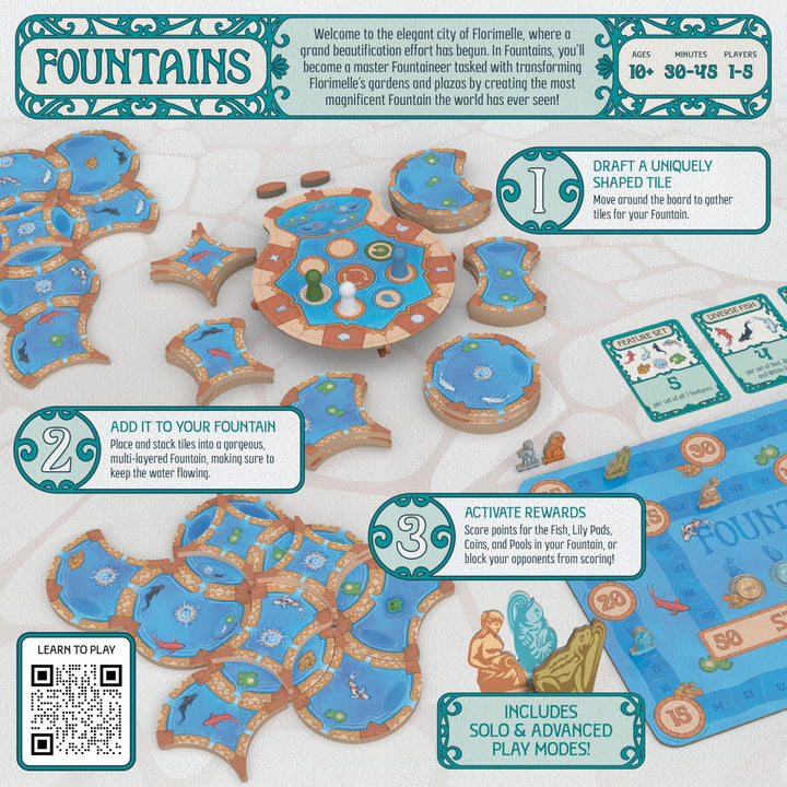 USAopoly Fountains Board Game