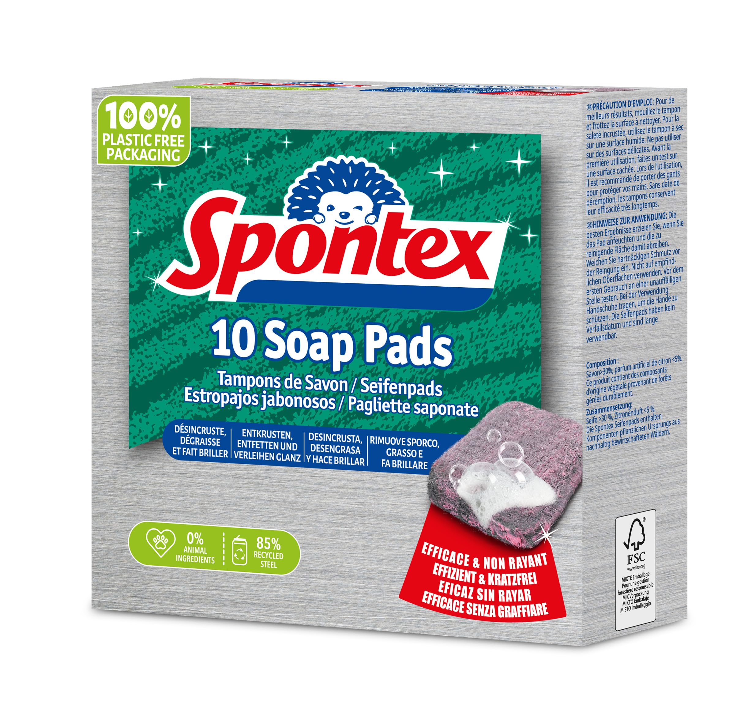 Spontex Soap Pads Scourers (10 Count) 6