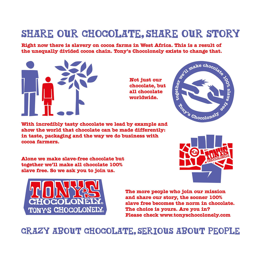 Tony's Chocolonely - Dark Milk Pretzel Toffee Chocolate Bar 180g