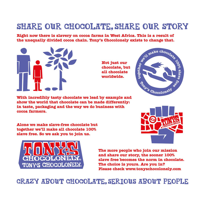 Tony's Chocolonely - Dark Milk Pretzel Toffee Chocolate Bar 180g