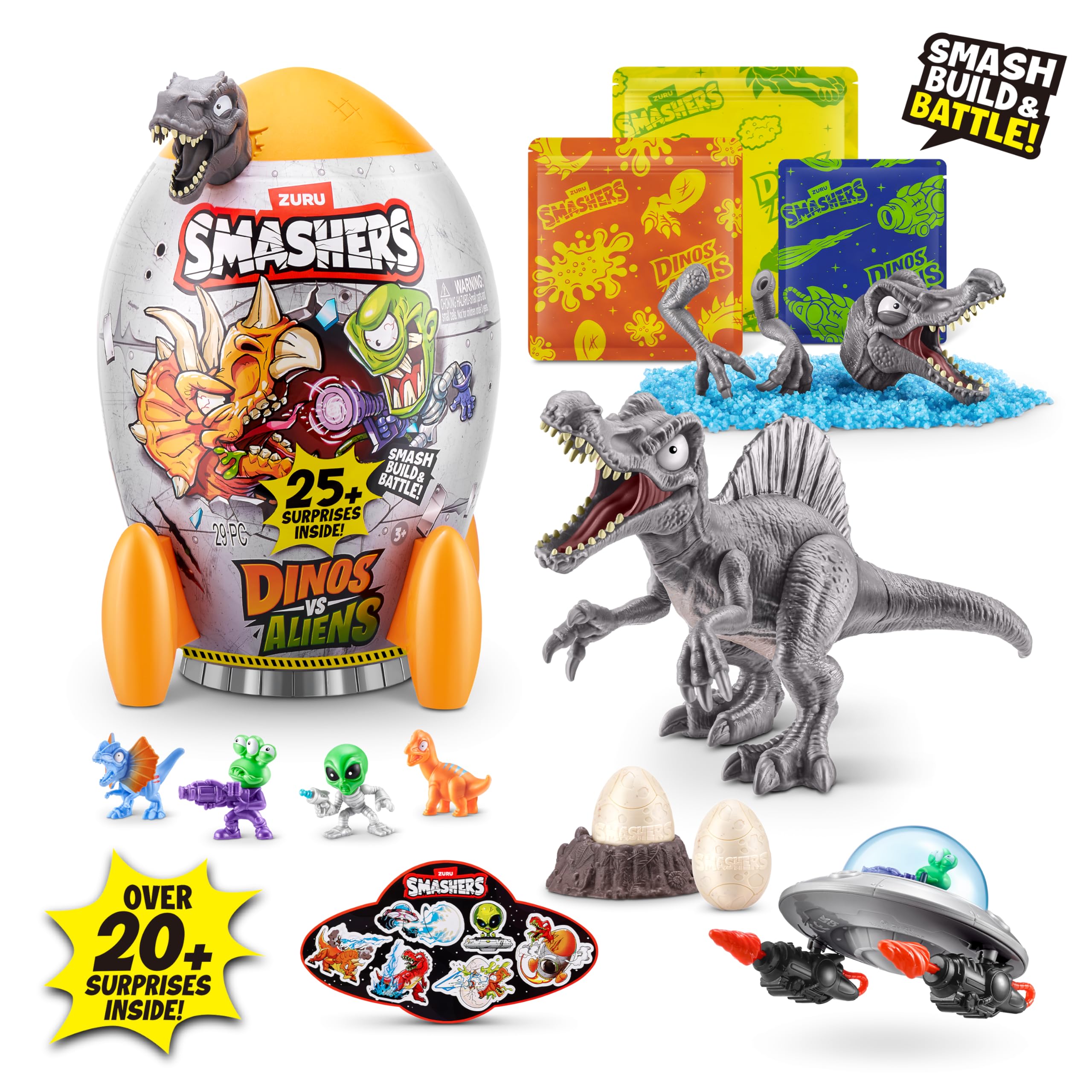 Smashers Dino vs Aliens Medium - Spinosaurus Smashable Egg Toy by ZURU 7