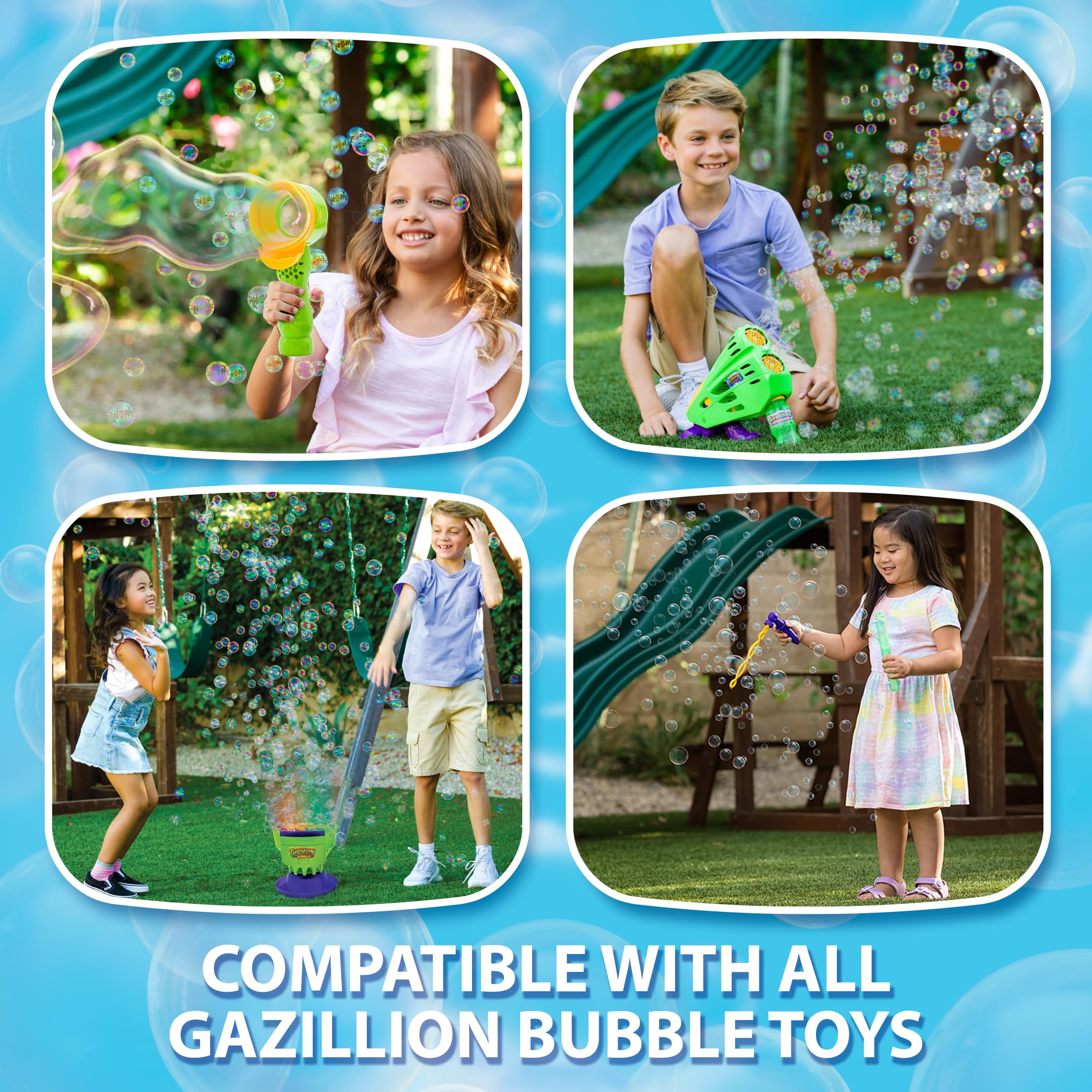 Gazillion Bubbles Original Bubble Solution 2L with 7-in-1 Wand - Non-Toxic, Long-Lasting Bubbles for Outdoor Play 5