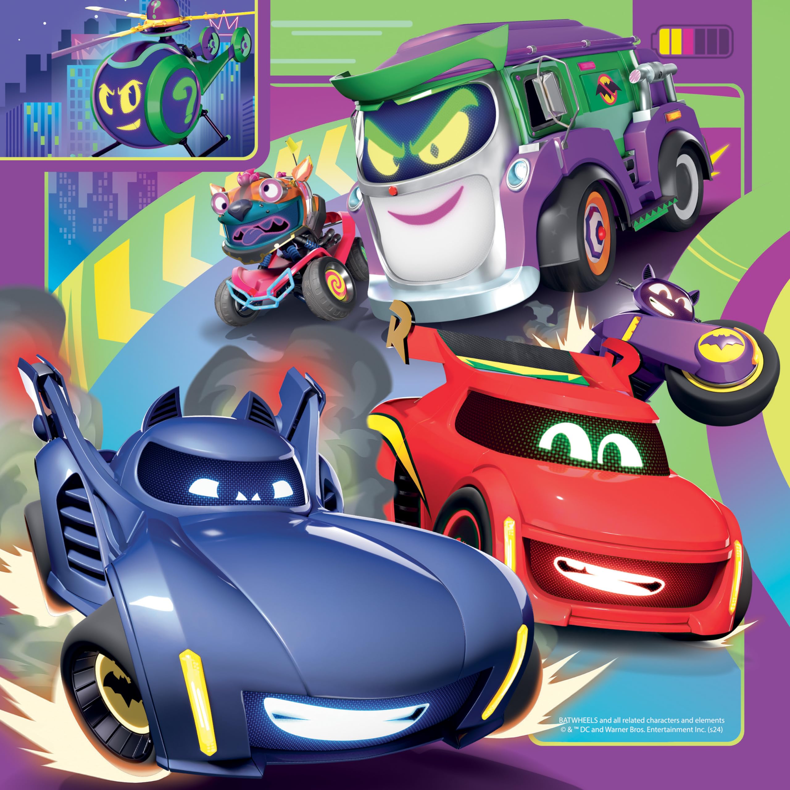 Ravensburger Batman Batwheels Jigsaw Puzzle - 3 x 49 Pieces | Ages 3+ | 17.8 x 17.8cm