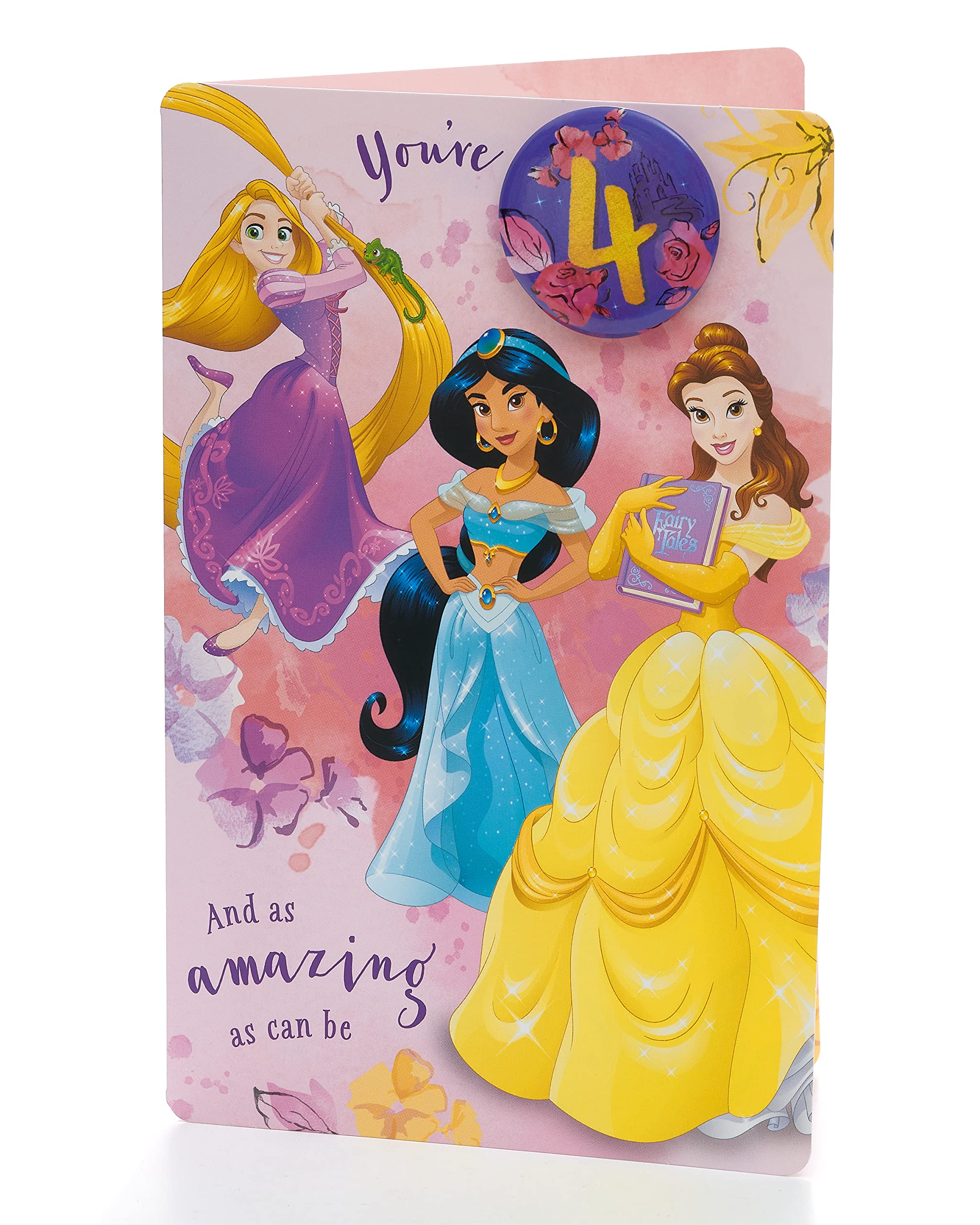 UK Greetings Disney Princess 4th Birthday Card for Girl | FSC Certified | 143 x 216 mm 5