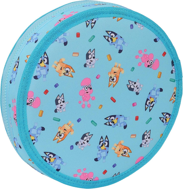 Safta Blue Round Pencil Case with 18 Pieces, Easy Cleaning, Children's Pencil Case (M633-412433633)