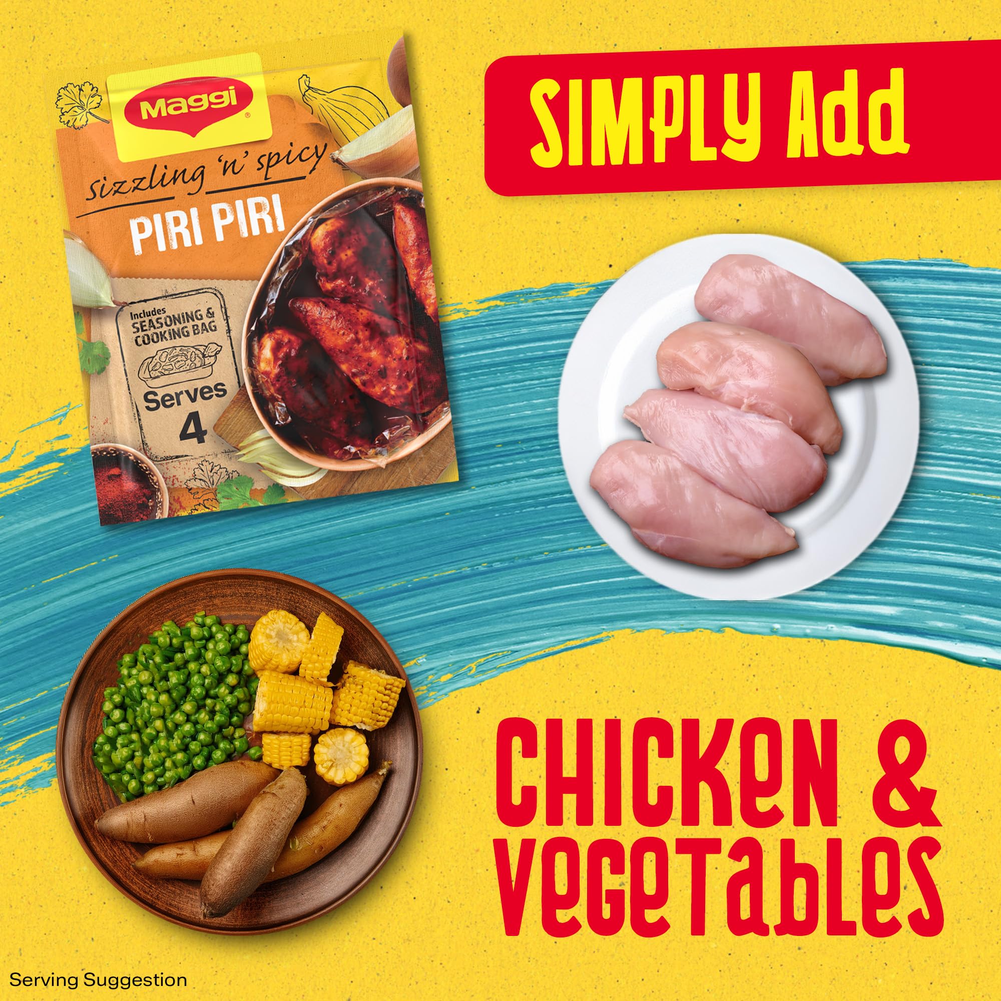 MAGGI So Juicy Smokey Piri Piri Chicken Recipe Mix 27g 4
