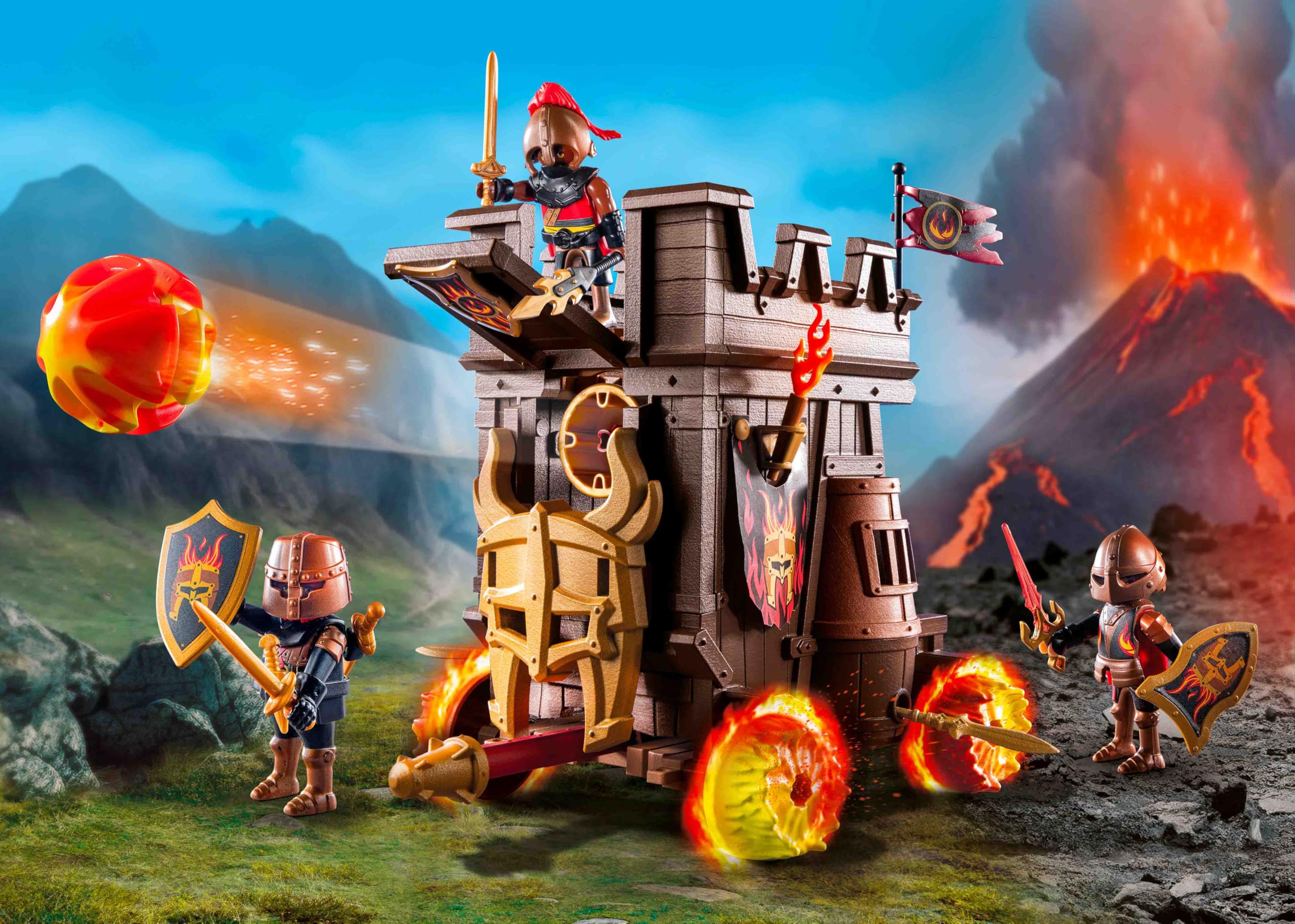 Playmobil Battle Wagon with Fire Cannon and Battering Ram - Ages 4+ 3