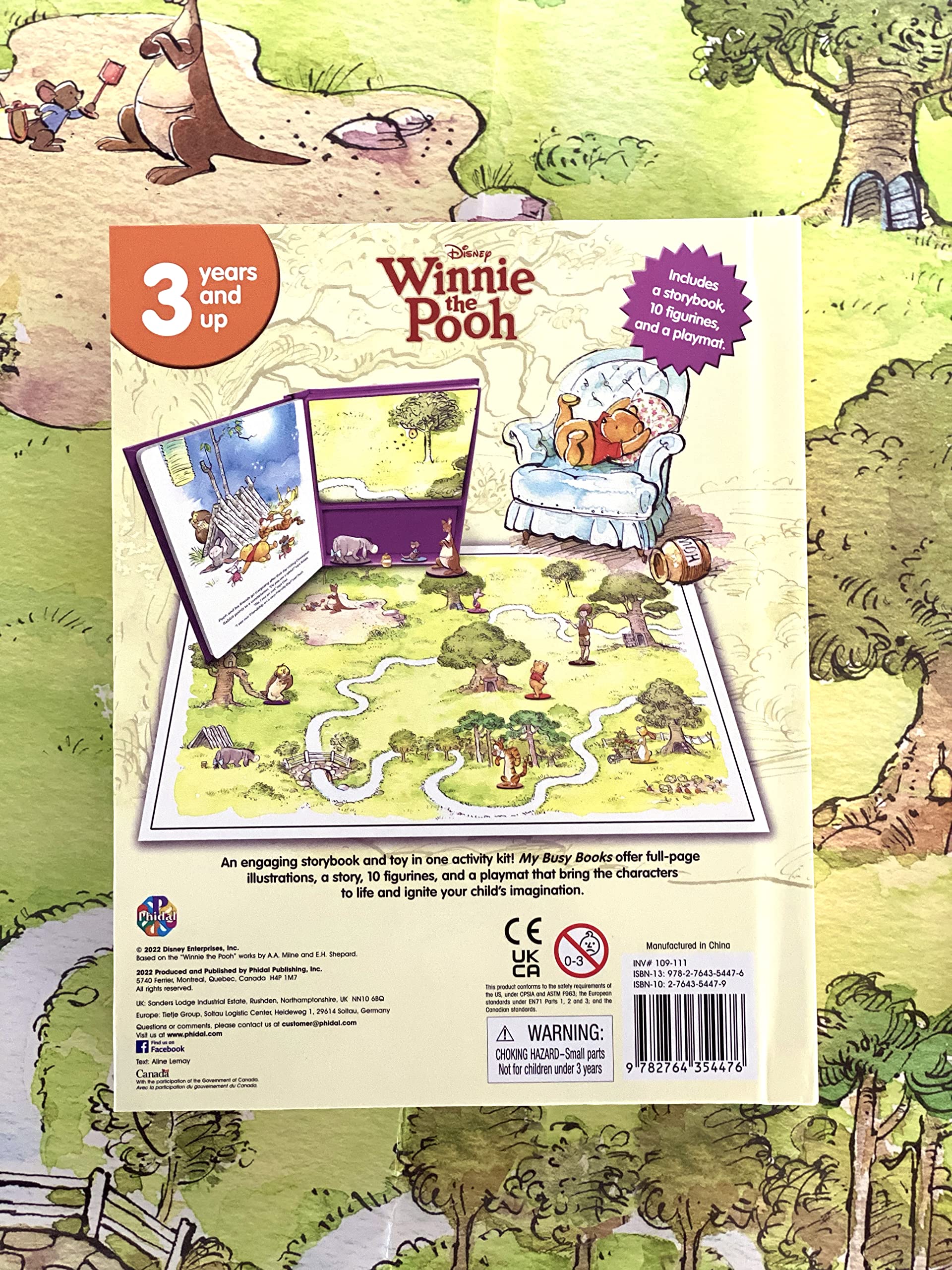 Phidal Disney Winnie the Pooh My Busy Books Activity Book | 10 Figurines & Playmat | Kids Edition 5