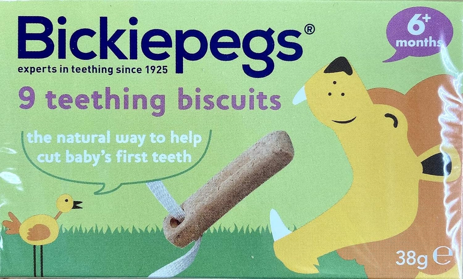 Bickiepegs - Natural 9 Teething Biscuits for Babies (38 g) 1