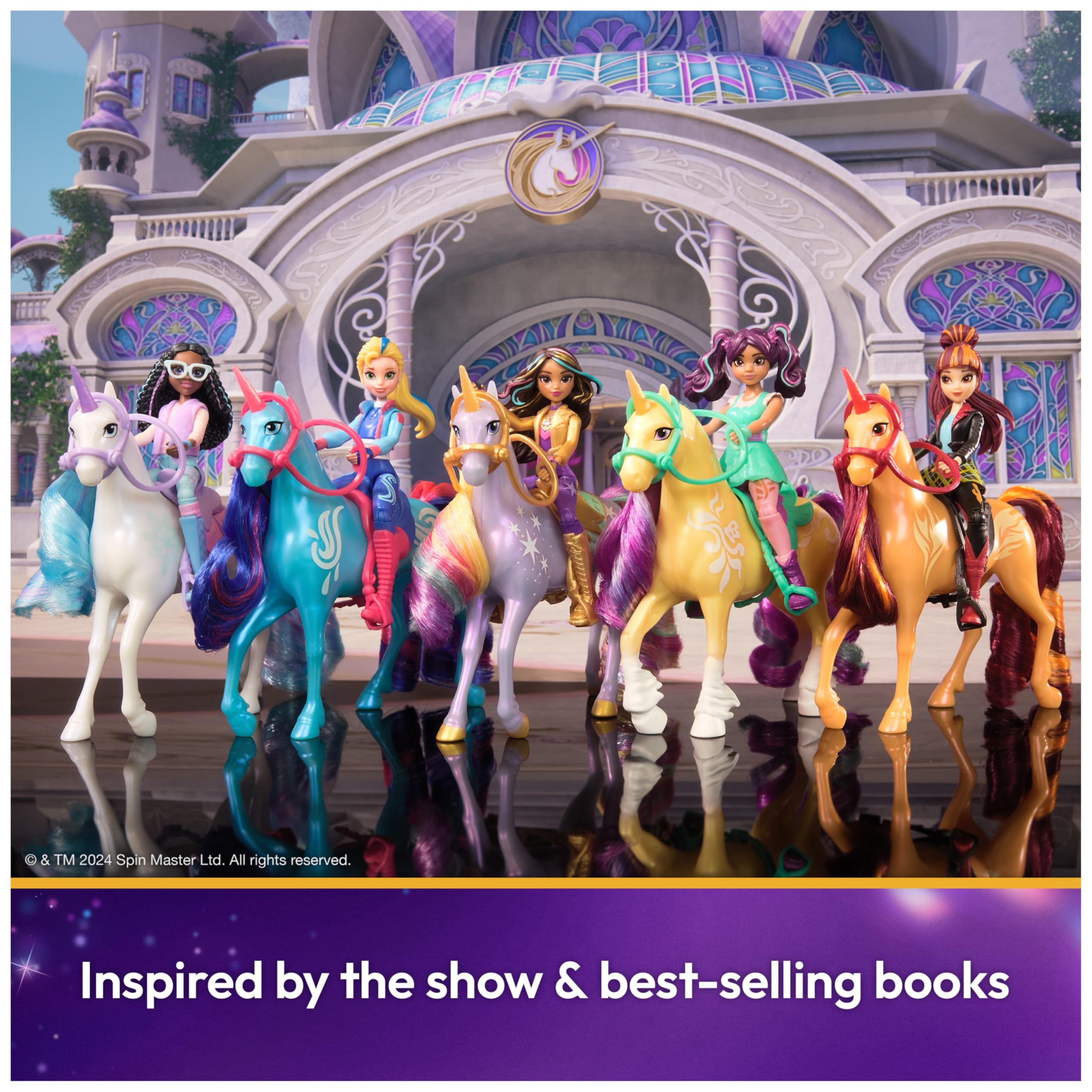 Unicorn Academy Isabel & River Playset with 2 Riding Accessories and Hair Styling Tool | Ages 4+ 7