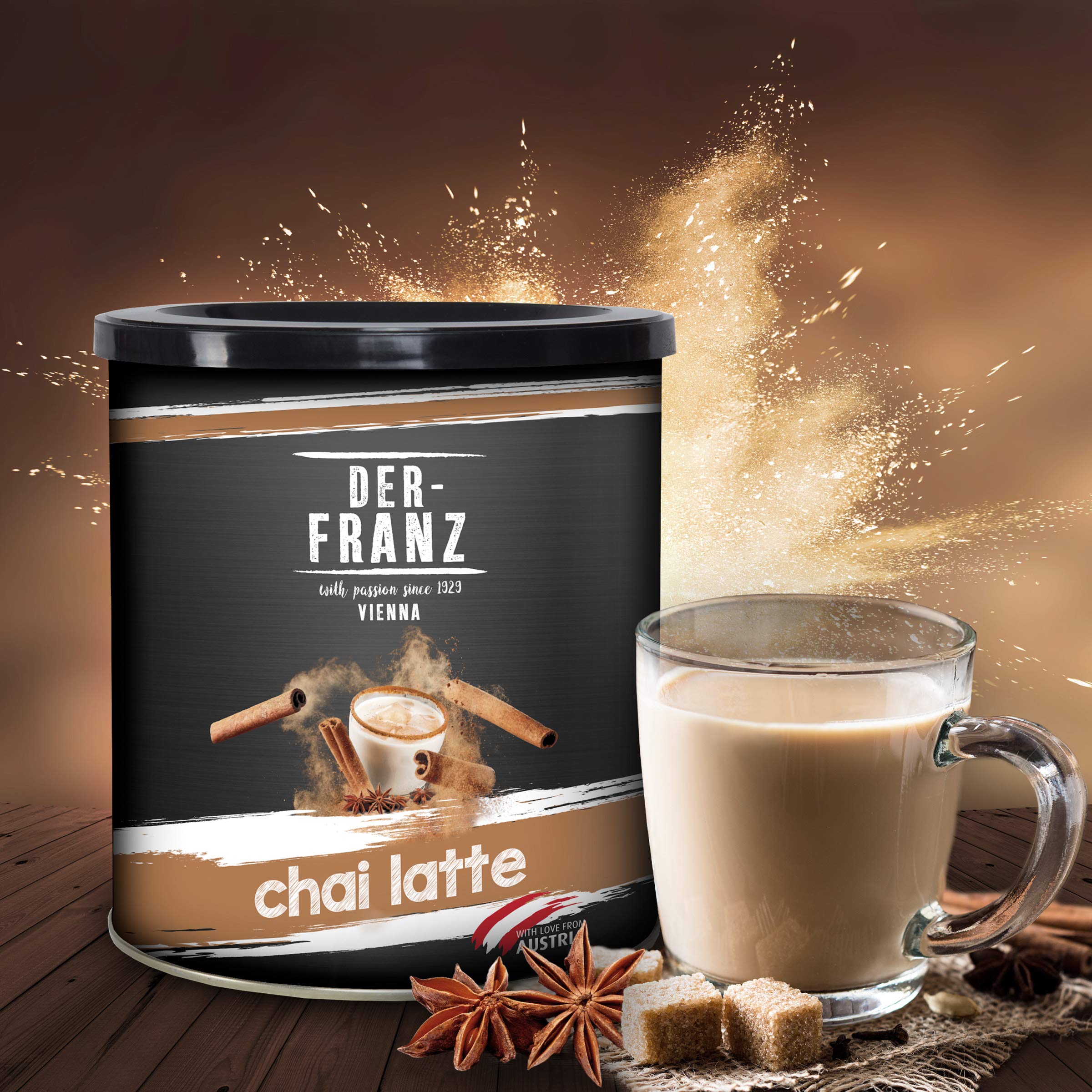 Der-Franz Chai Latte Powder, 500 g – Spiced Black Tea Blend with Ginger, Cardamom & Cinnamon 5
