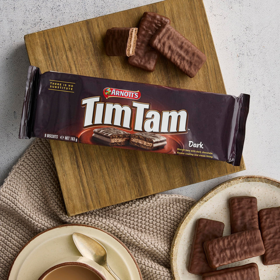 Tim Tam - Dark Chocolate Flavour Coated Biscuit Bars (163g)
