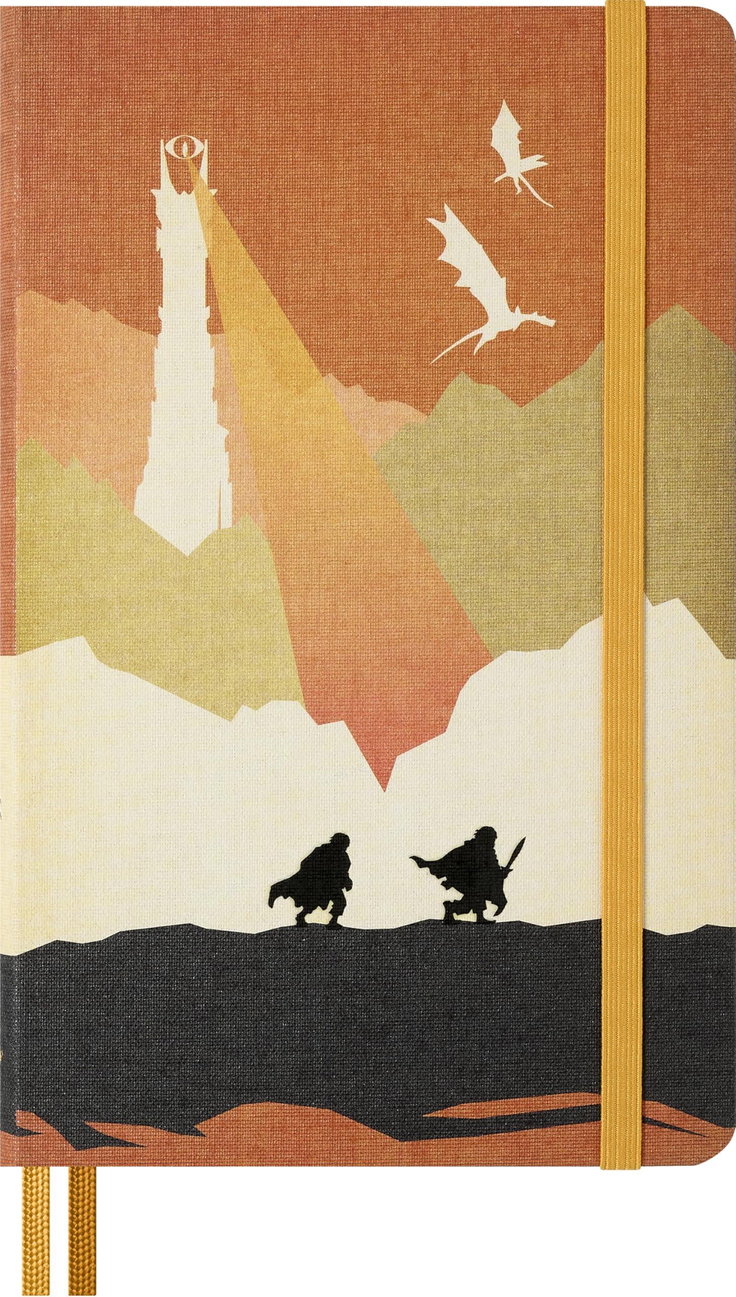 Moleskine The Lord of the Rings Frodo and Sam Large Lined Notebook | Hardback Cotton Canvas Cover | 13 x 21 cm
