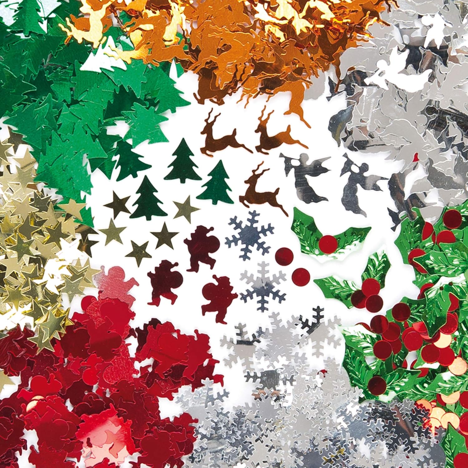 Baker Ross EX5492 Christmas Sequins Value Pack - Assorted Festive Craft Sequins for Cards, Decorations, and Party Bags (56g) 1