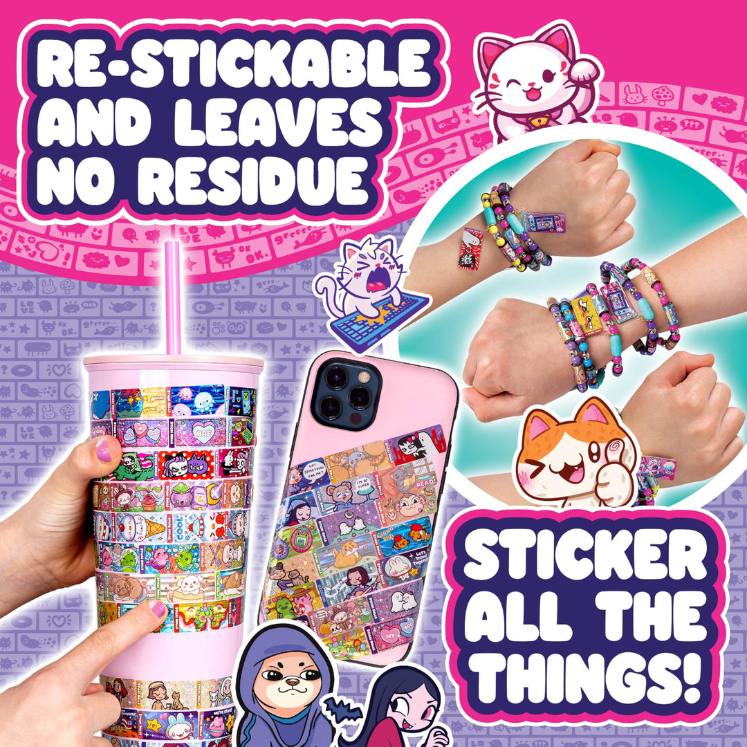 Sky Castle Sticki Rolls Sticki Bands Series 2 - Multicolor Holographic Sticker Bracelet Pack