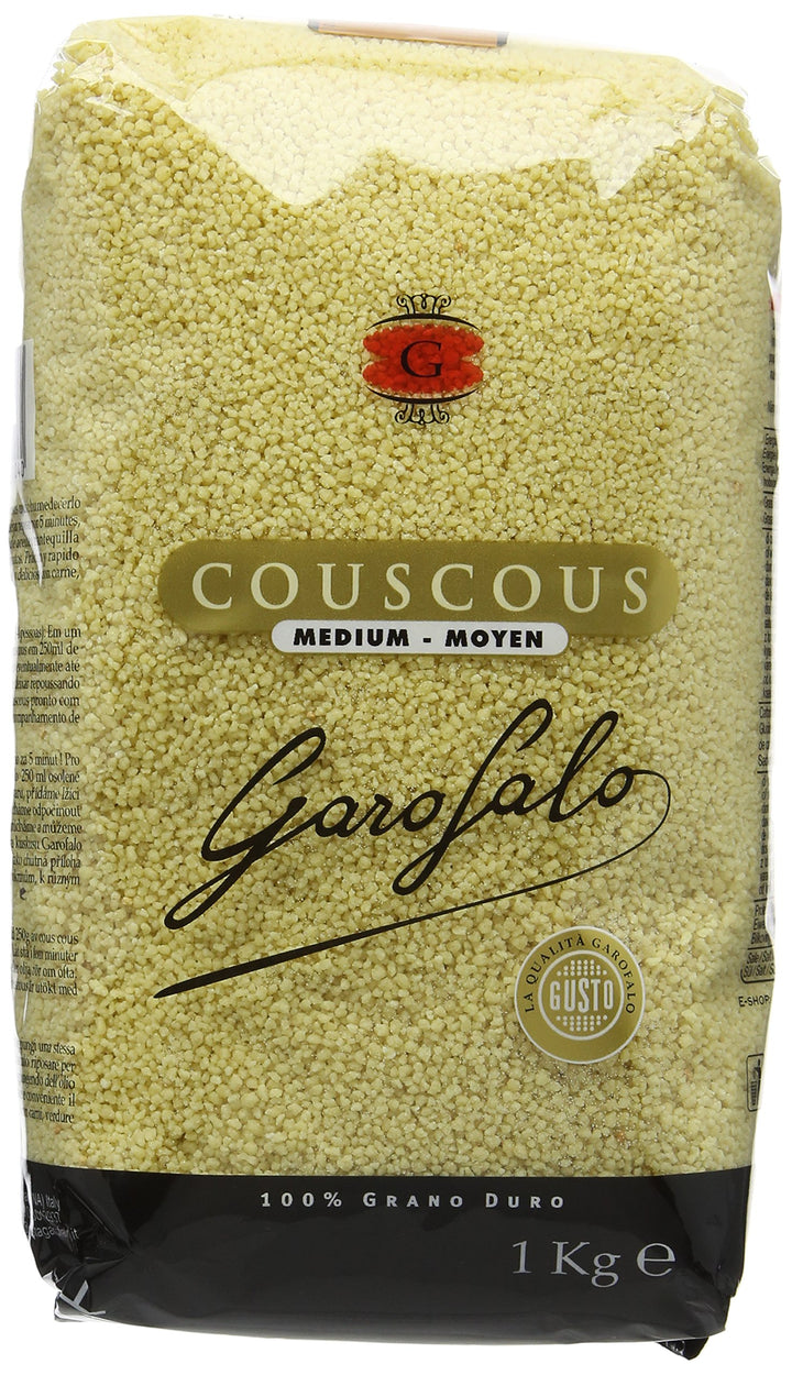 Garofalo Medium Couscous Pasta, 1 kg - 100% Durum Wheat Semolina