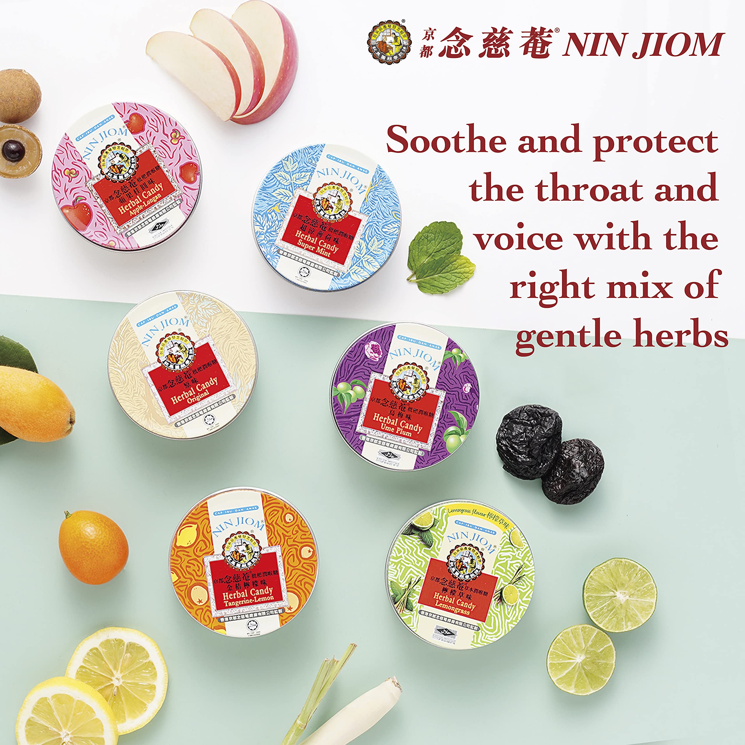 Nin Jiom Original Herbal Candy - Soothes Throat, Refreshes Breath | 60g