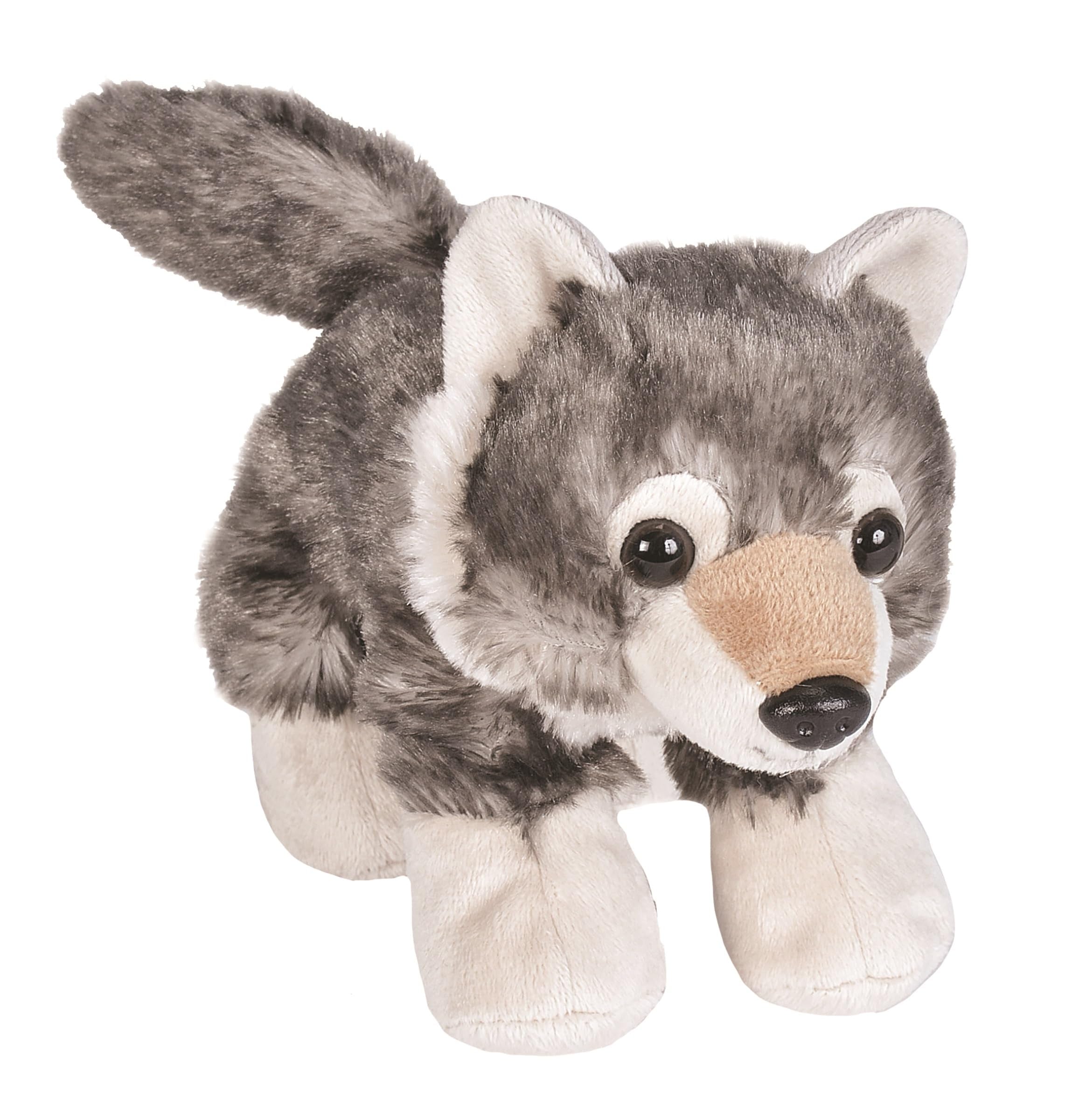 WILD REPUBLIC Hug'Ems Wolf Stuffed Animal Plush Toy for Kids | 7 Inches