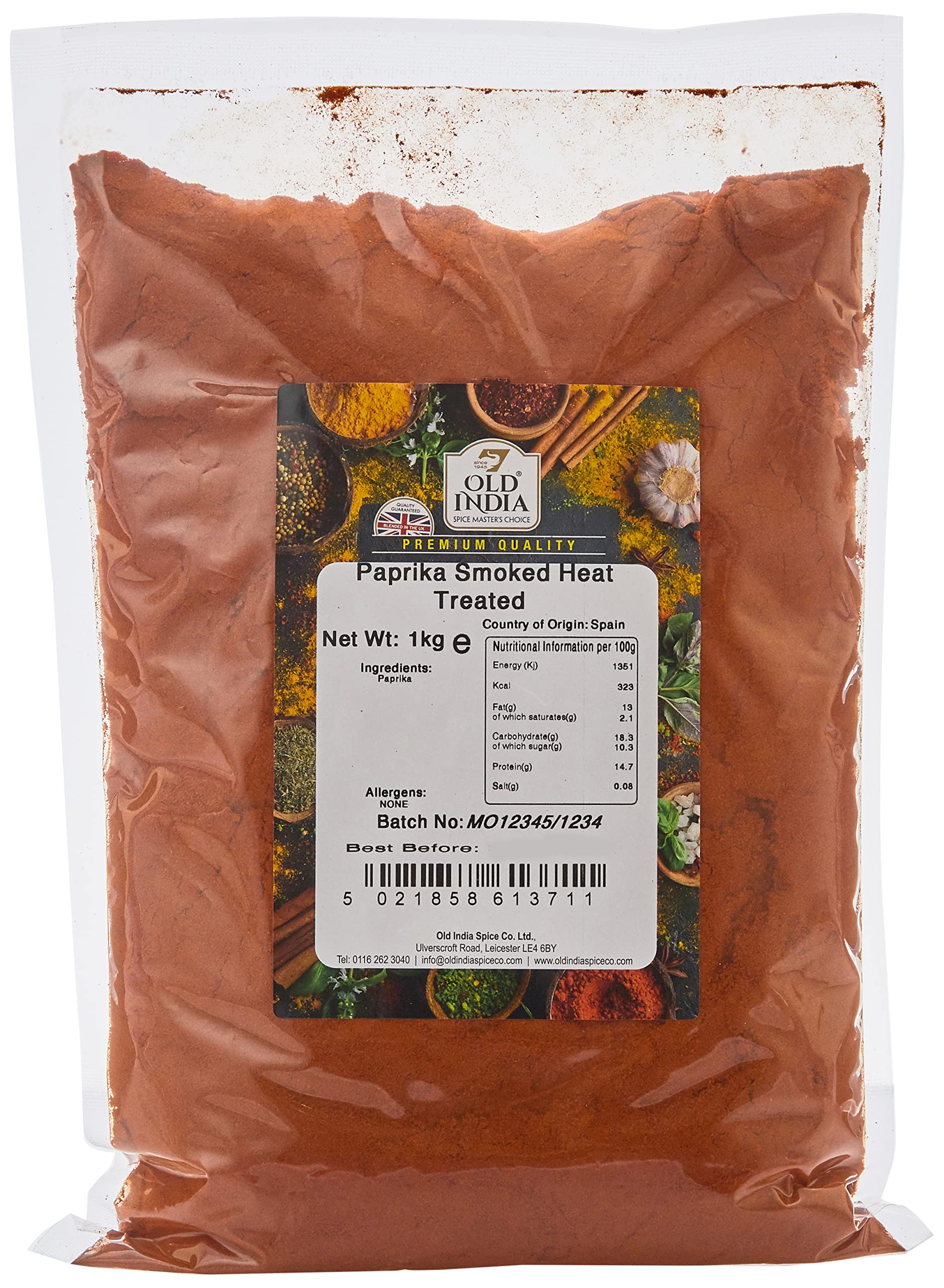 Old India Smoked Heat Treated Paprika Powder | 1kg Natural & Additive Free Seasoning