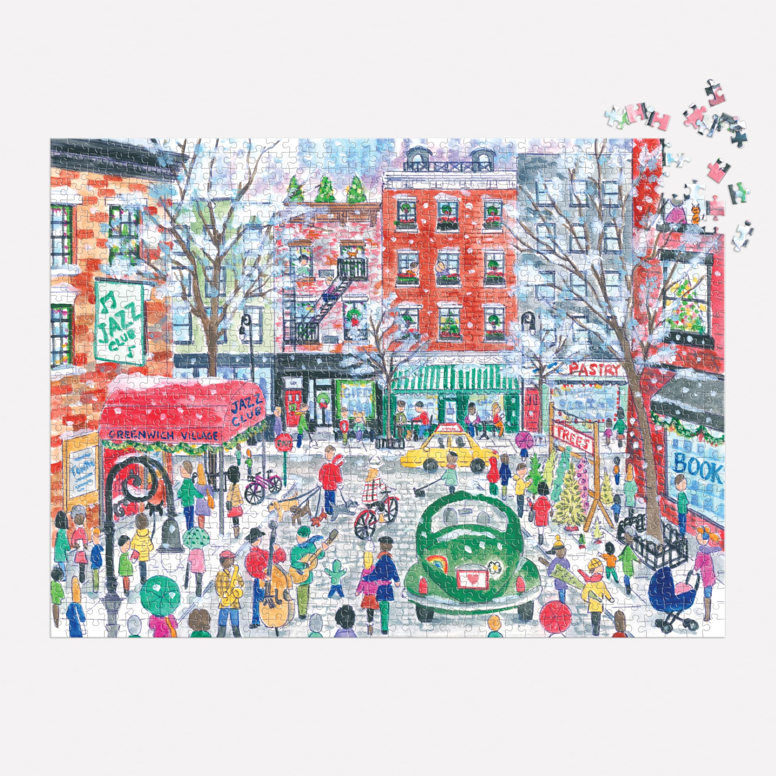 Galison Christmas in Greenwich Village – 1000 Piece Michael Storrings Jigsaw Puzzle 12