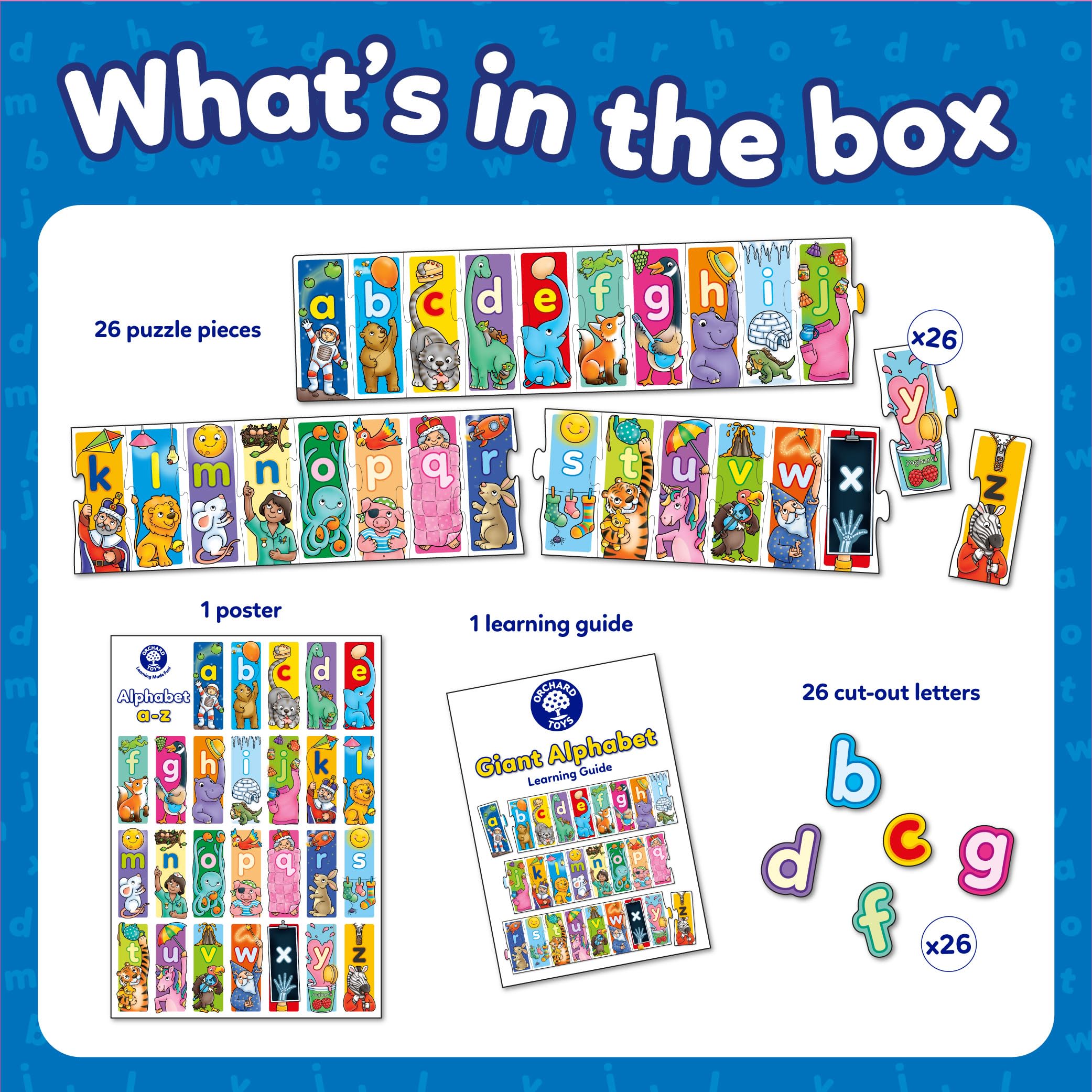 Orchard Toys Giant Alphabet Educational Jigsaw Puzzle for Ages 3+ | 26 Pieces, Over 1.7m Long 2