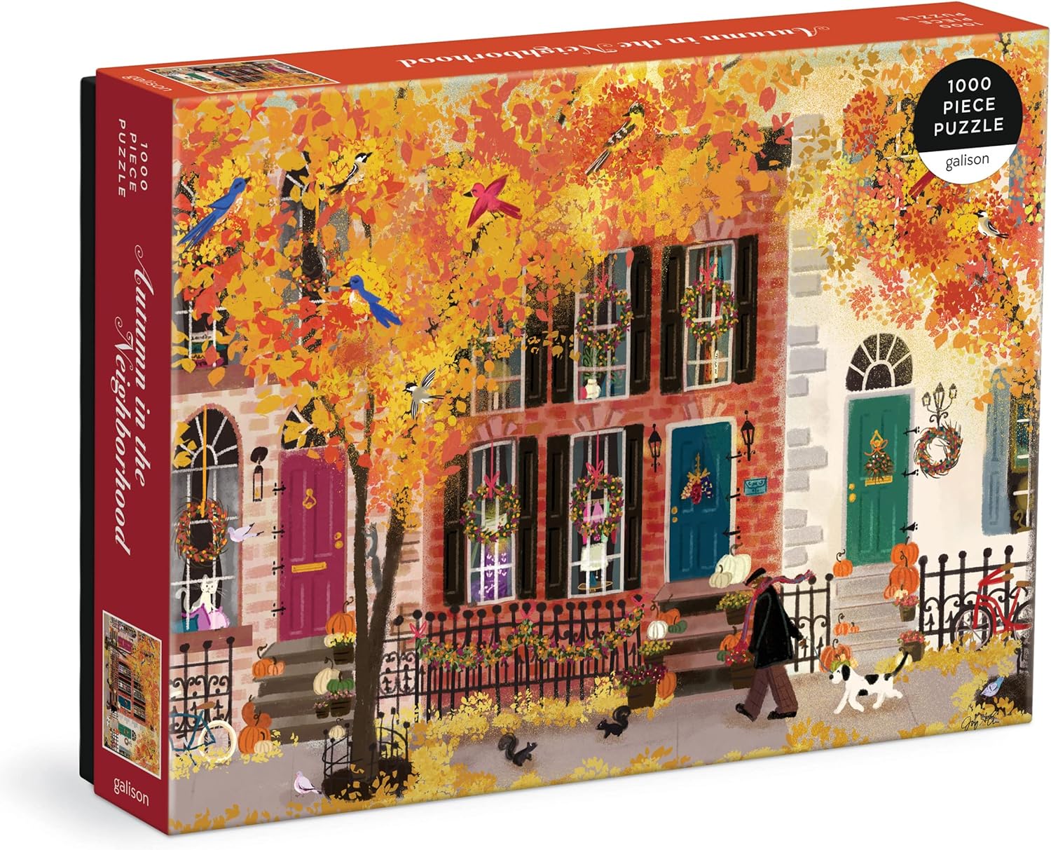 Autumn in the Neighbourhood 1000 Piece Puzzle - Galison Jigsaw for Adults