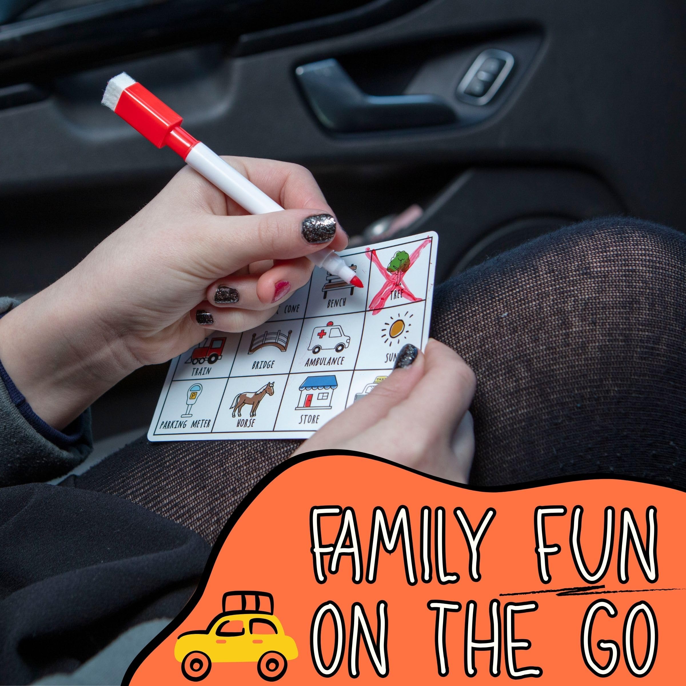Boxer Gifts Window Bingo Travel Game - Wipe Clean Cards, 2+ Players, Ages 6+ | Cardboard 4