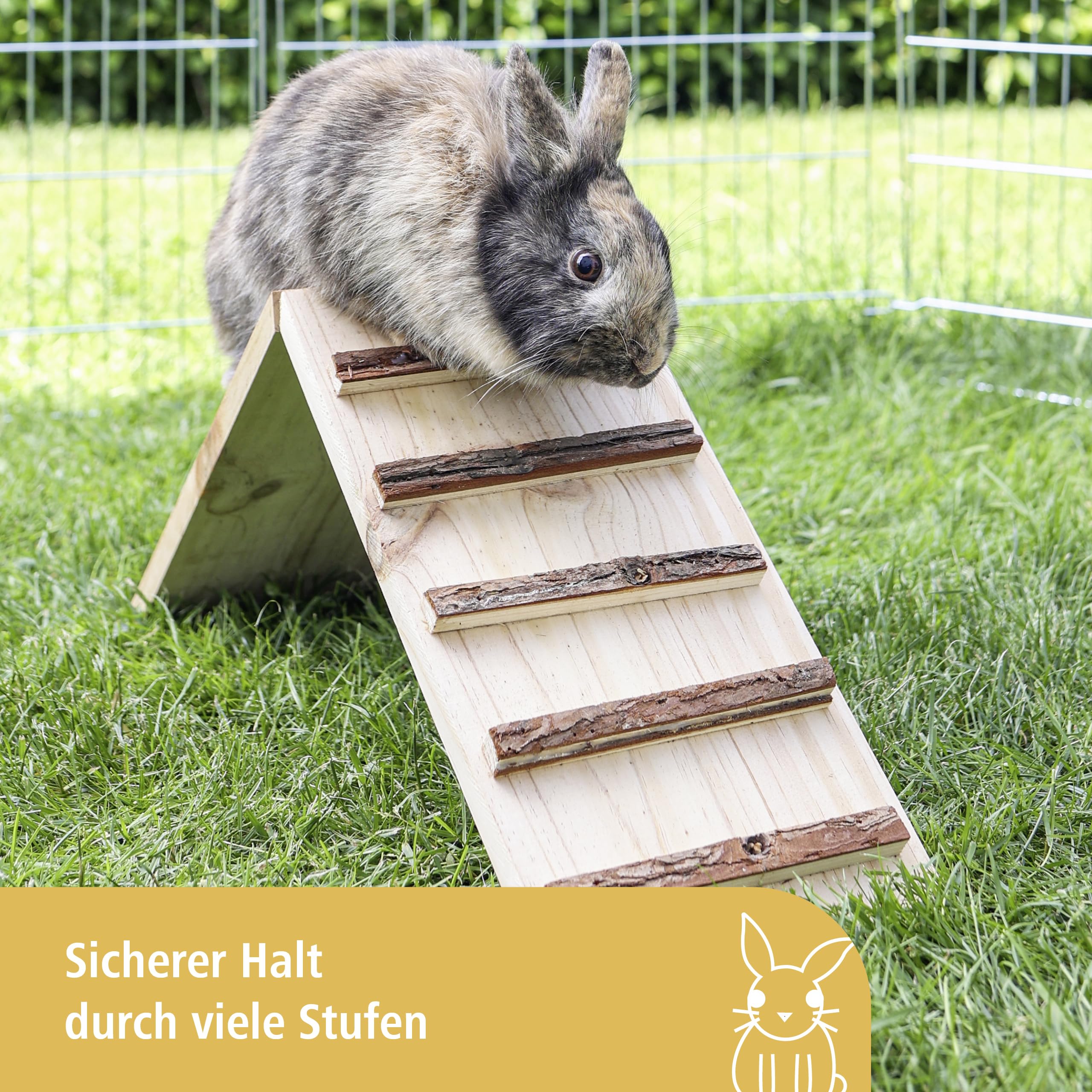 Kerbl Pet Natural Wood Bridge for Small Animals | Cage Exit/Shelter | 17 x 20 cm 4