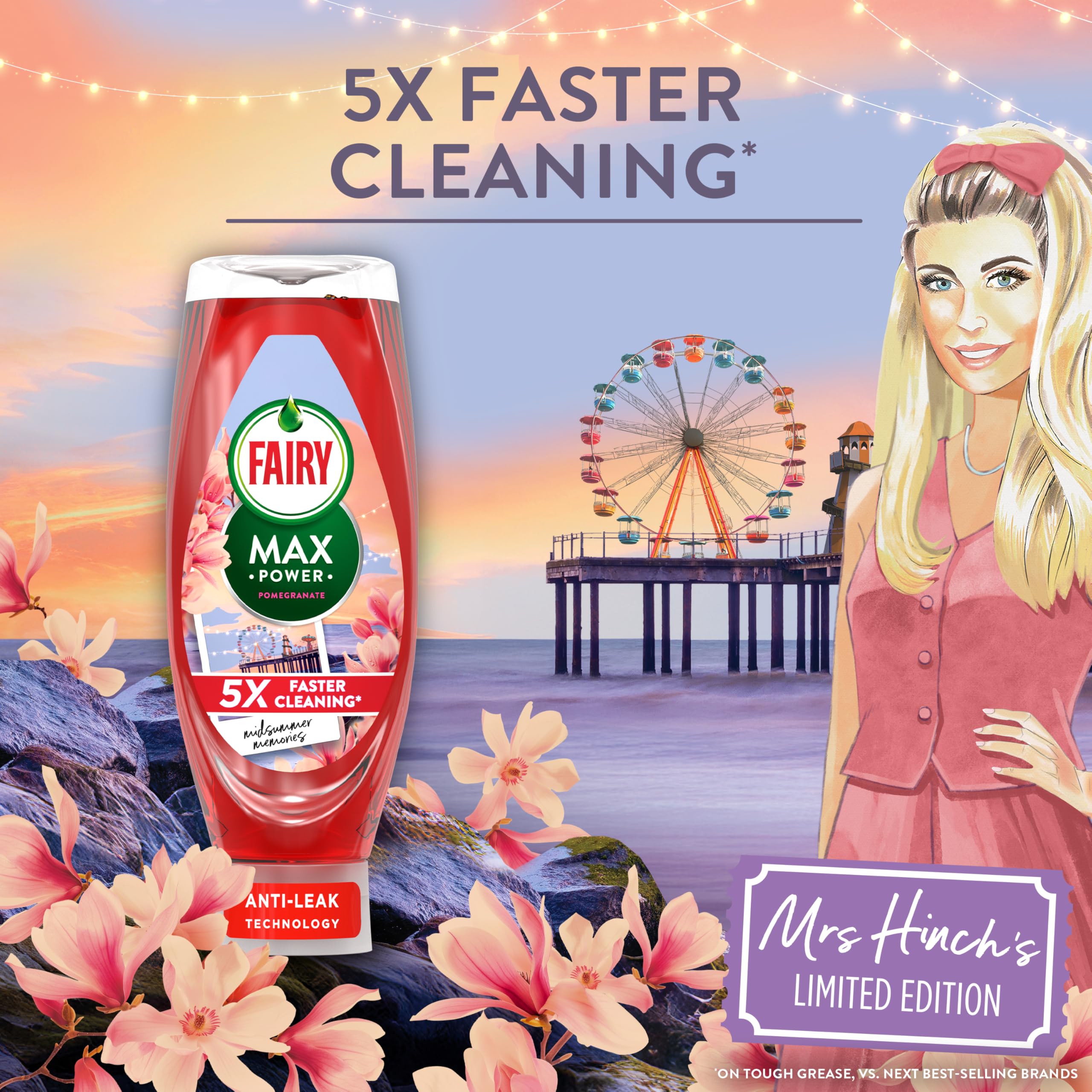Fairy Max Power Mrs Hinch's Midsummer Memories Washing-Up Liquid | 730 ml | Concentrated 4