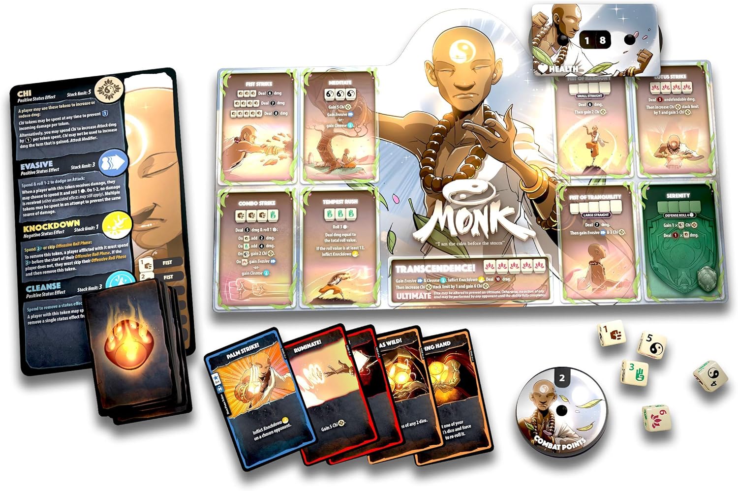 Roxley Games Dice Throne S1R Box 2 Monk v Paladin Board Game Accessory 5