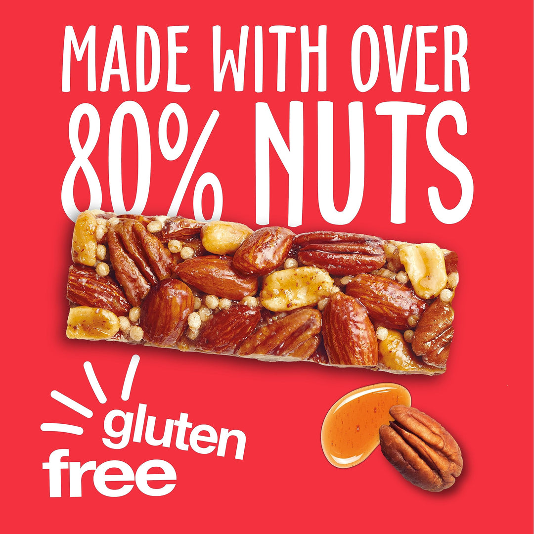 KIND Maple Pecan Almond Gluten Free Snack Bars, High Fibre, No Artificial Ingredients, Multipack 12 x 40g