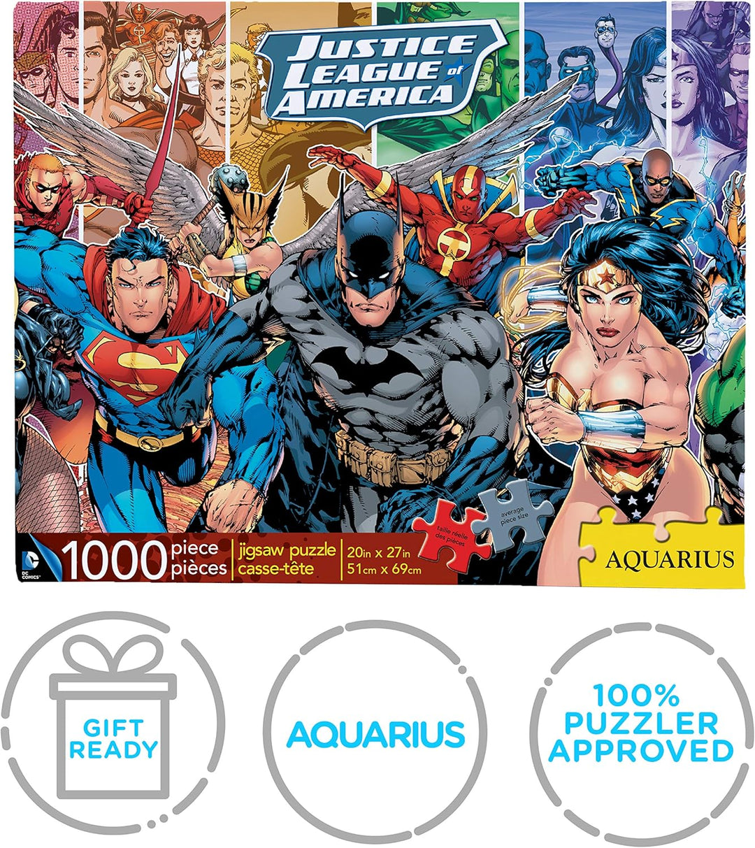 Aquarius DC Comics Justice League of America - Justice League 1000-Piece Jigsaw Puzzle (65231)