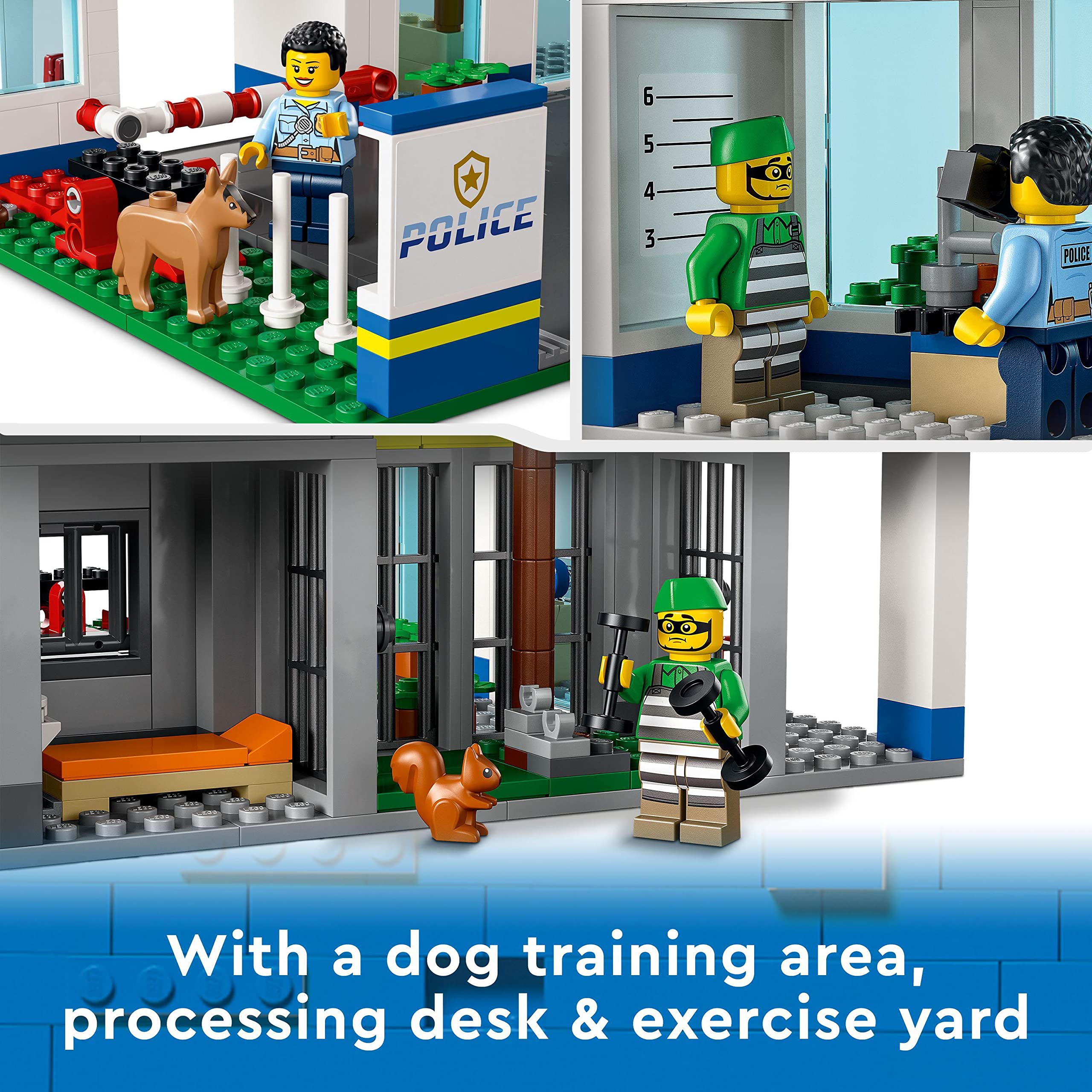 LEGO 60316 City Police Station Playset with Van, Helicopter & Garbage Truck - 668 Pieces 12