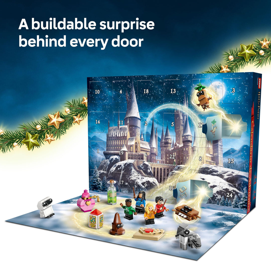 LEGO Harry Potter Advent Calendar 2025 - 278-Piece Building Set with 8 Minifigures & 6 Creatures for 7+