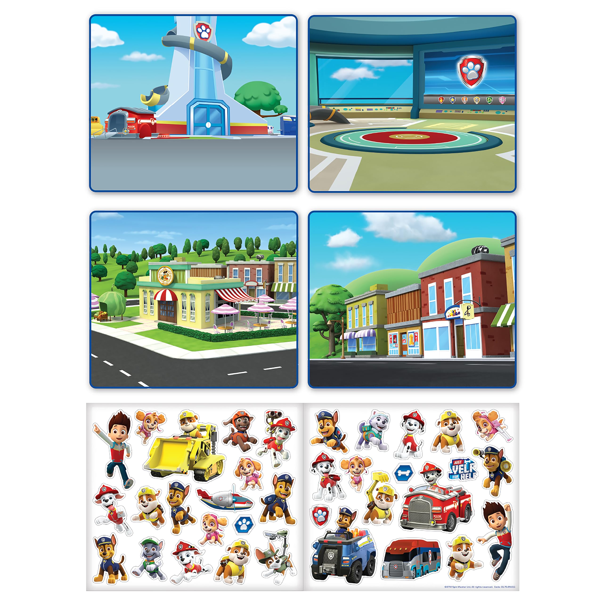 Paper Projects Paw Patrol Activity Set - Includes 6 Scenes & Reusable Stickers | Travel Pack
