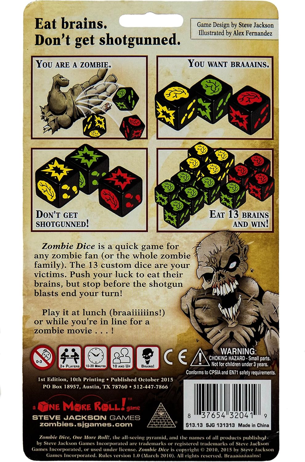 Steve Jackson Games Zombie Dice Board Game 6