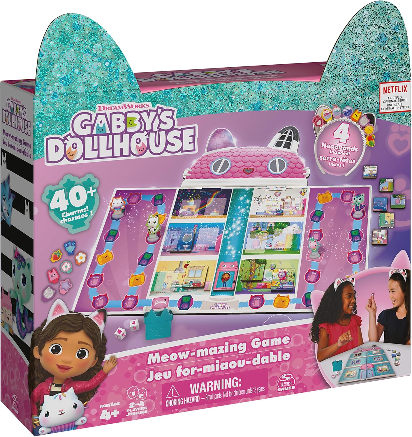 Spin Master Games Gabby’s Dollhouse Meow-mazing Board Game 8
