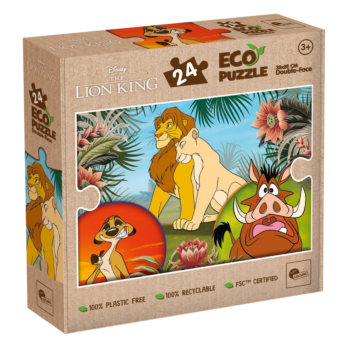 Lisciani Disney The Lion King Double-Sided Jigsaw Puzzle - 24 Pieces, 3+ Years